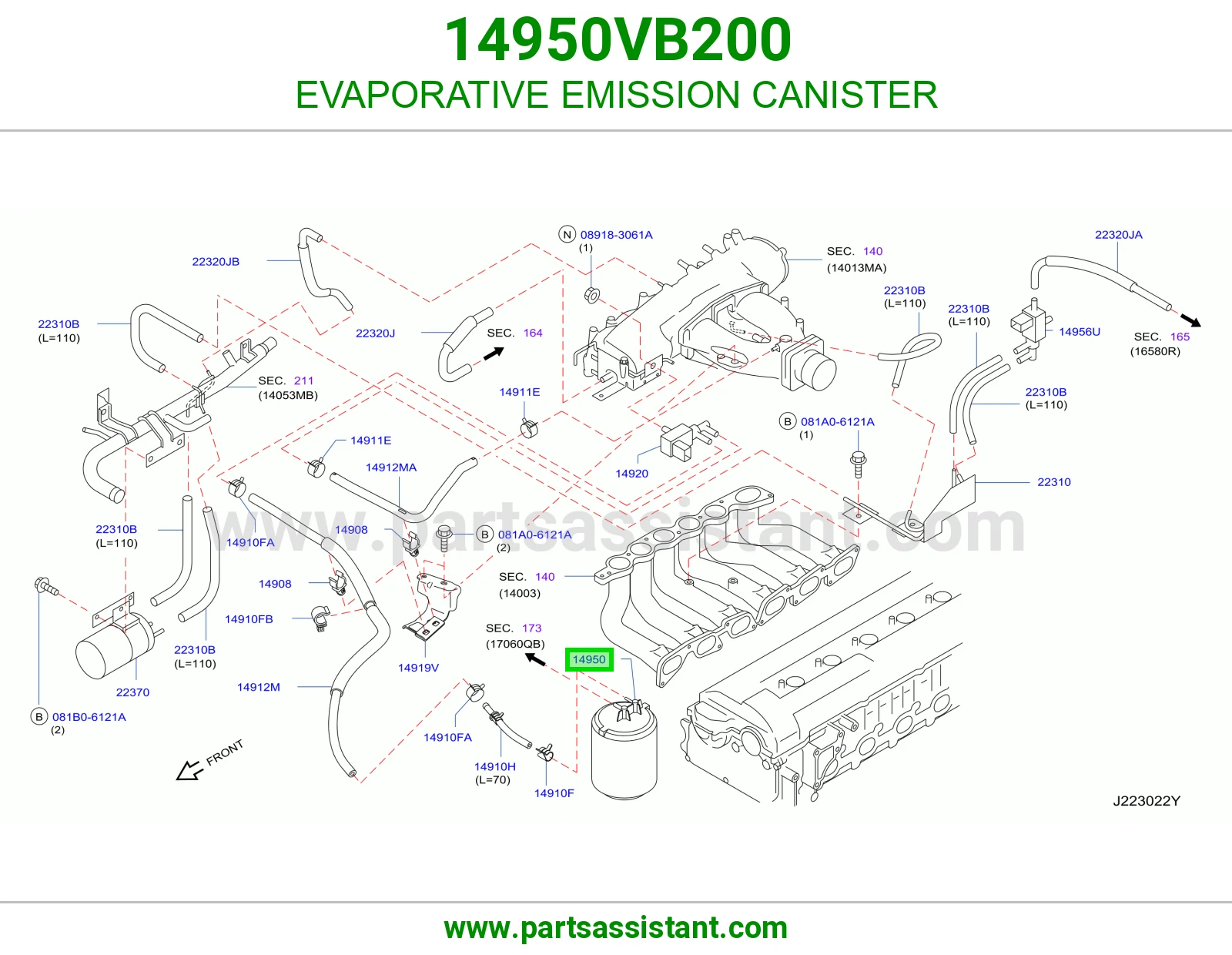 علبه هواء كربون 14950VB200