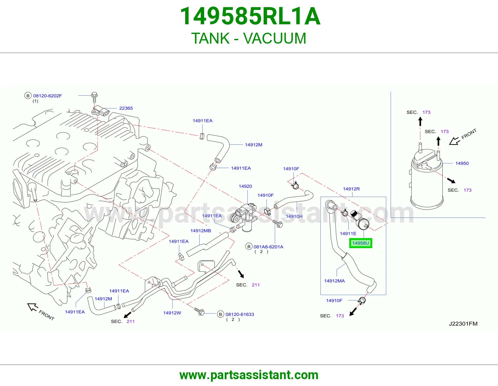 تانكي باكم 149585RL1A