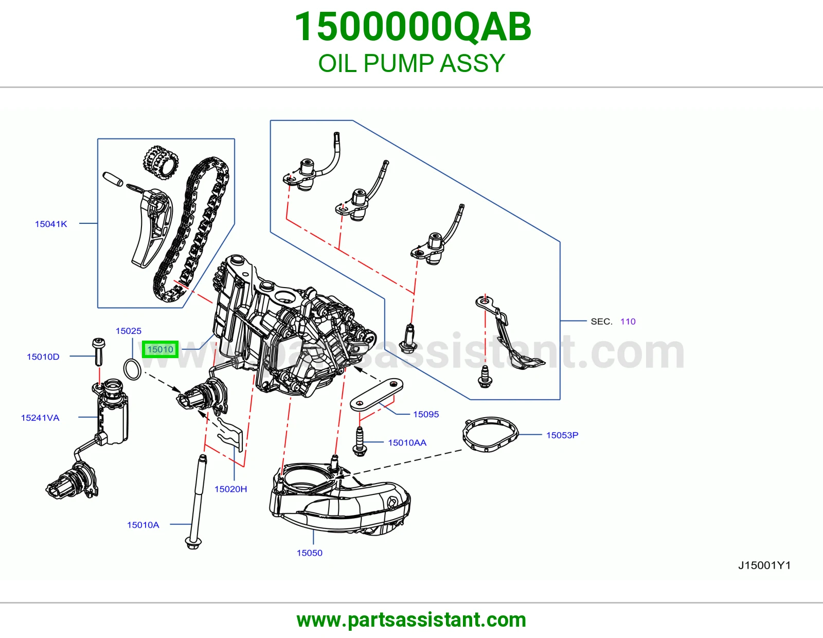 طرمبه زيت مكينه 1500000QAB