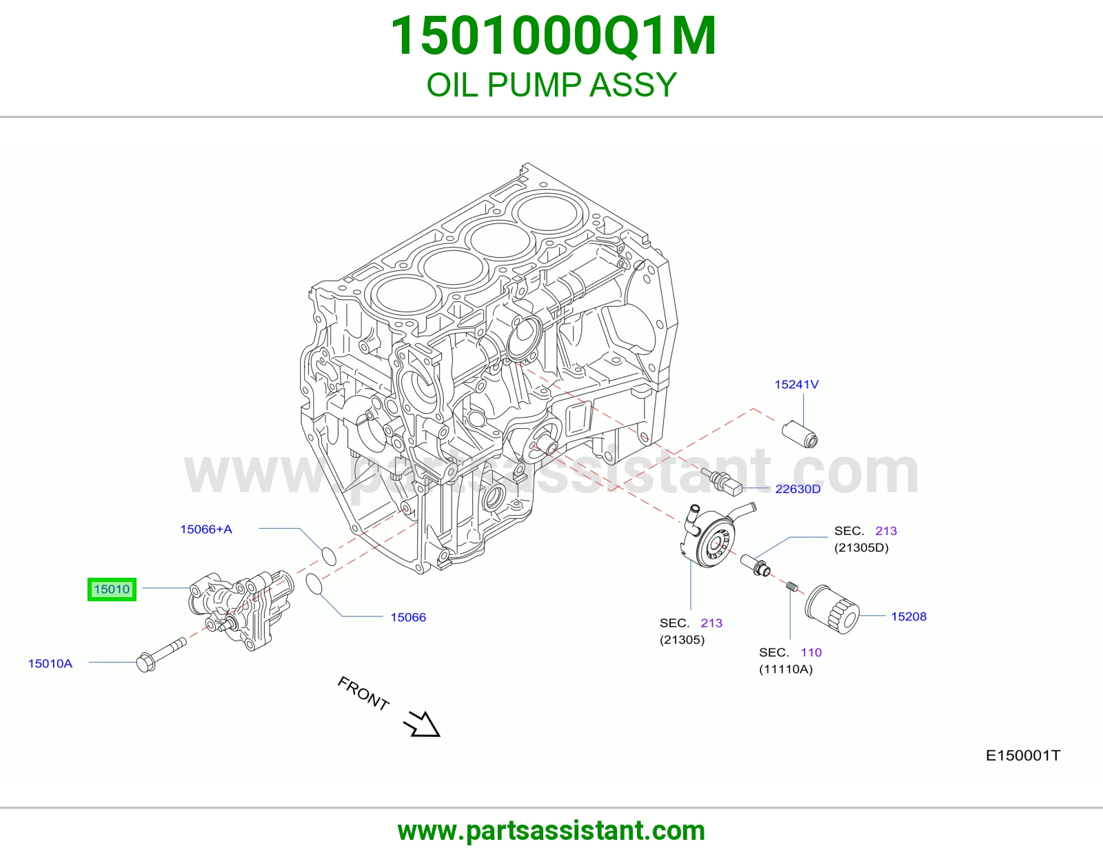 طرمبه زيت مكينه 1501000Q1M