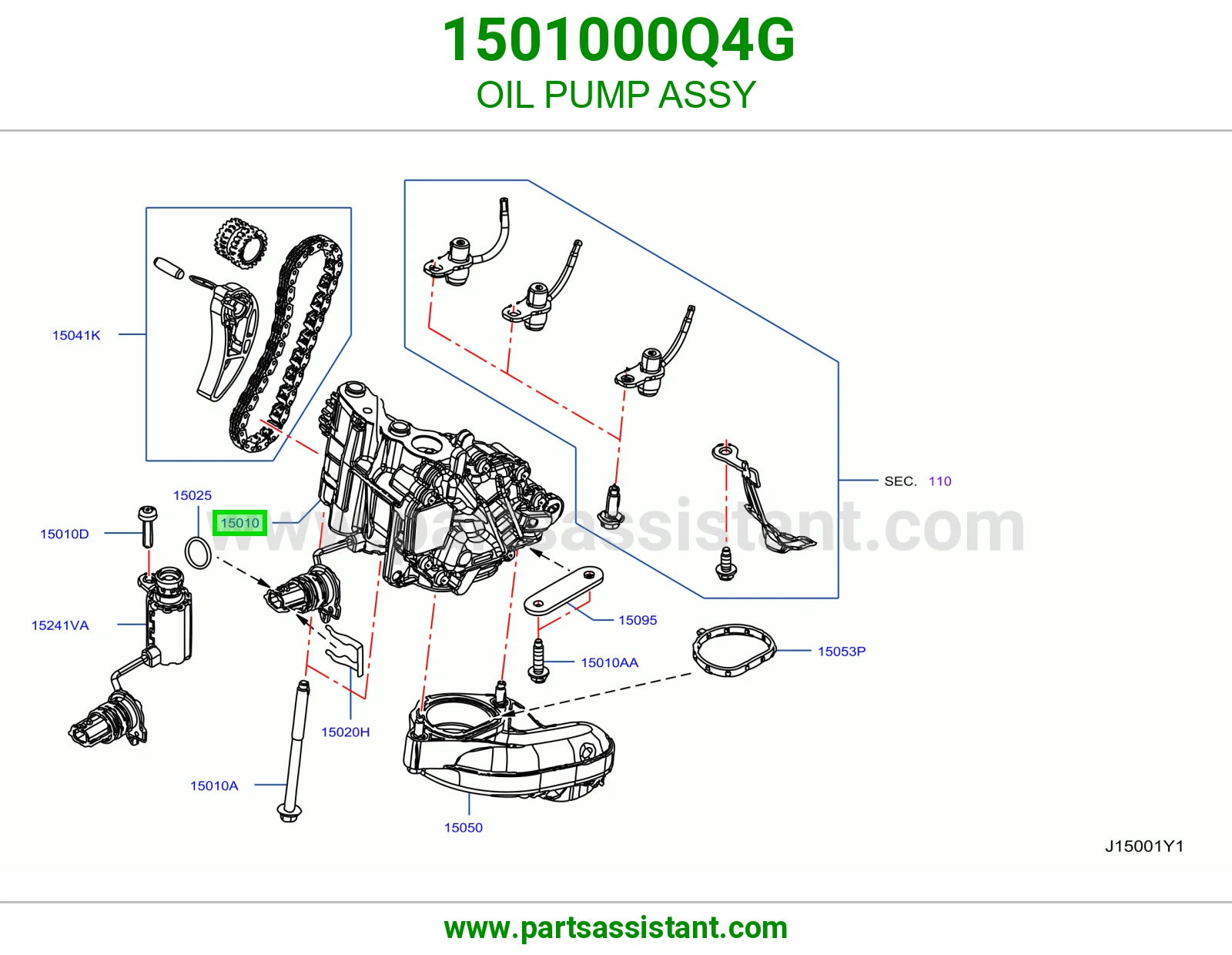 OIL PUMP ASSY 1501000Q4G
