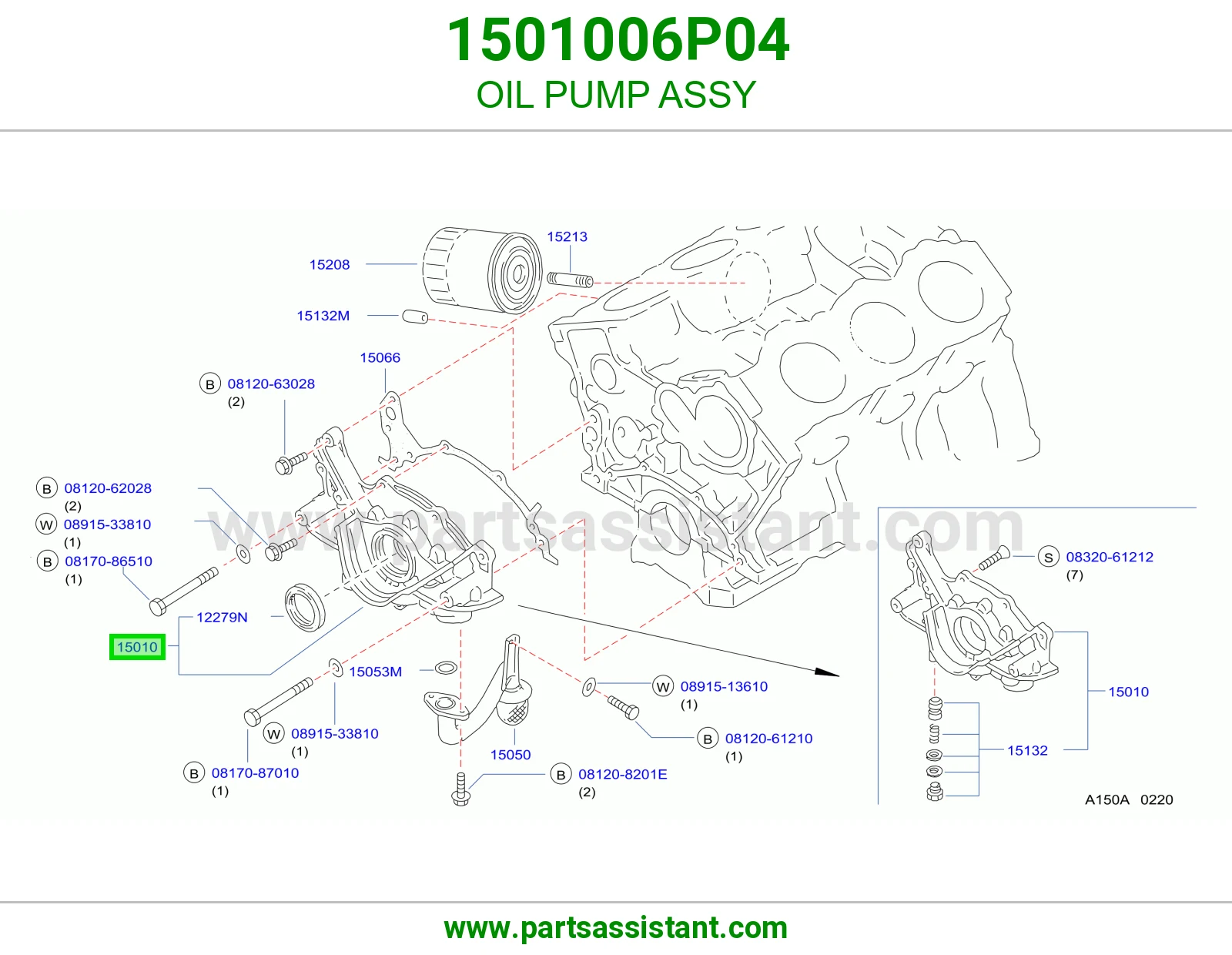 OIL PUMP ASSY 1501006P04