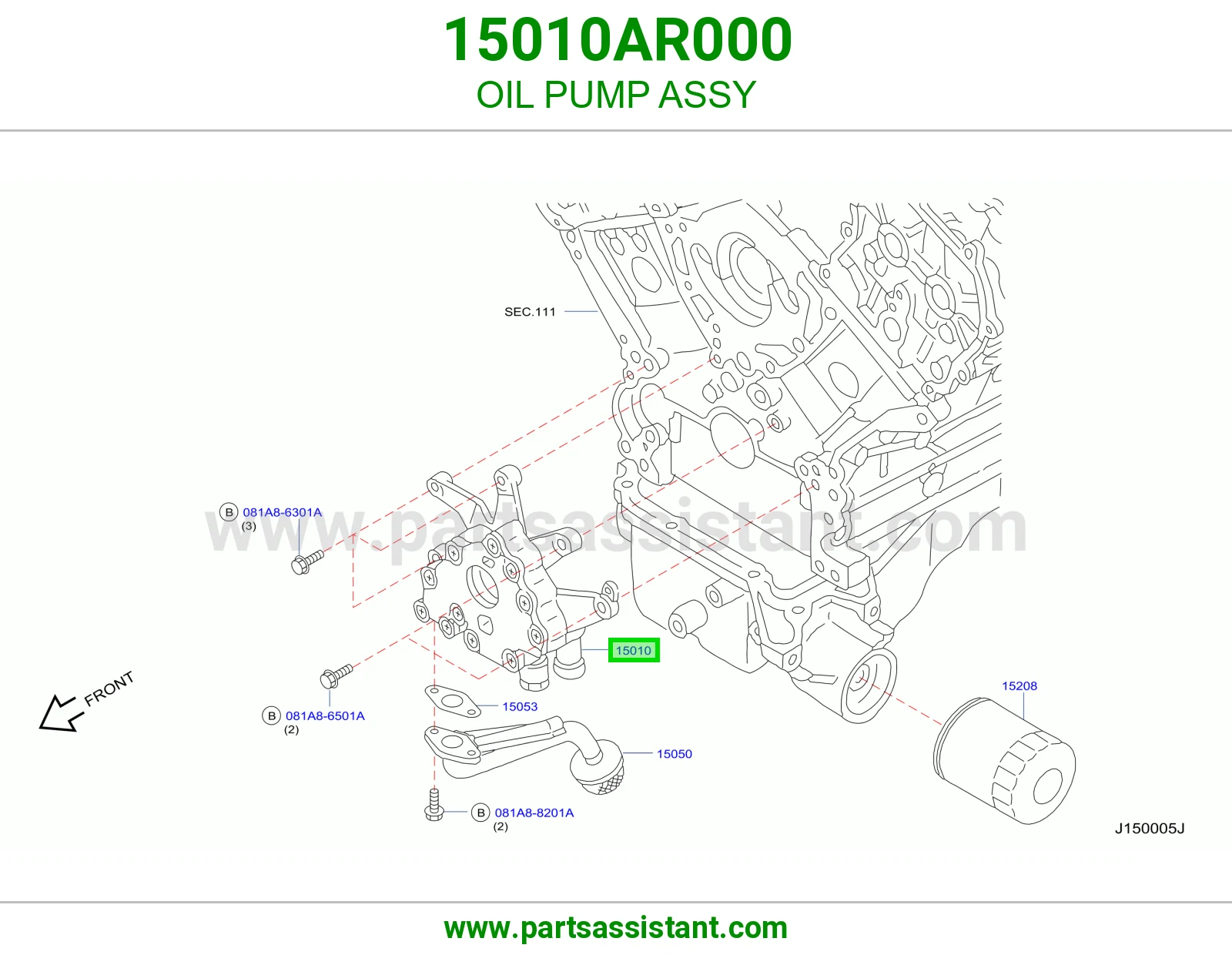 طرمبه زيت مكينه 15010AR000