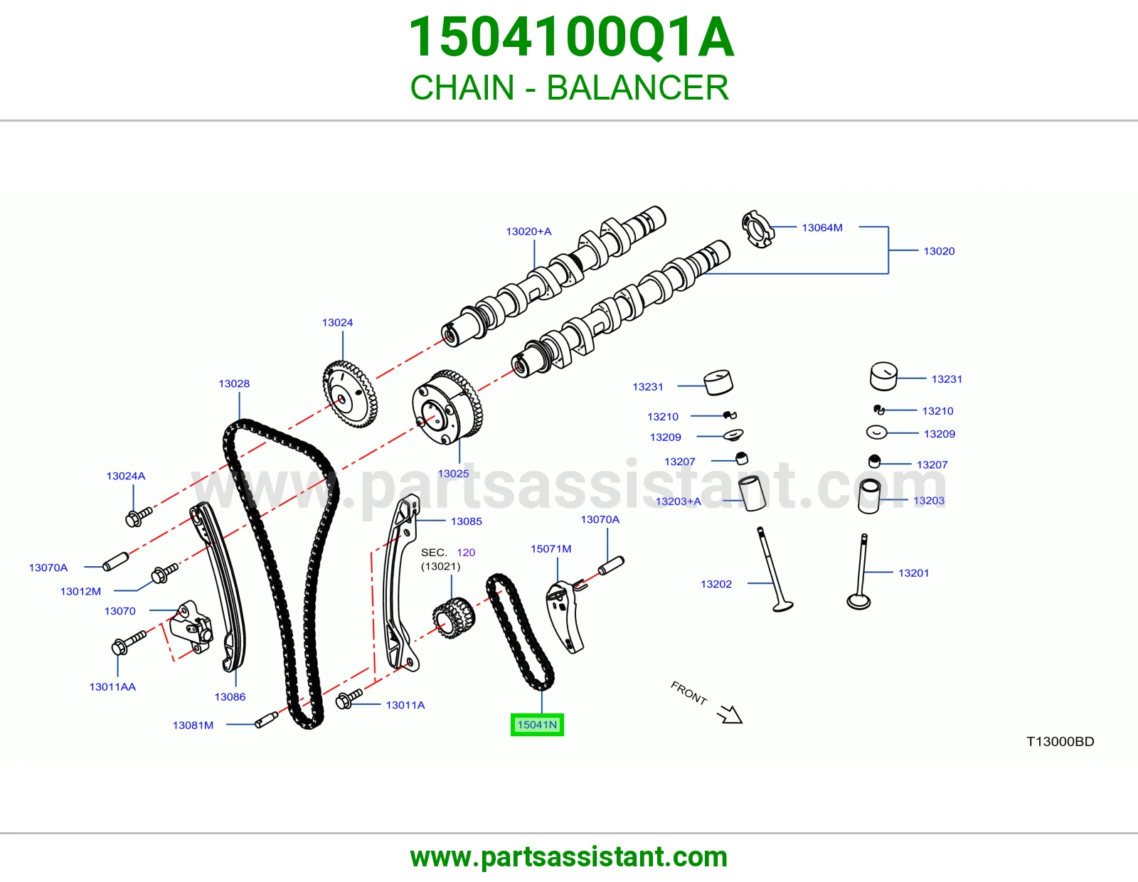 جنزير طرمبه زيت 1504100Q1A