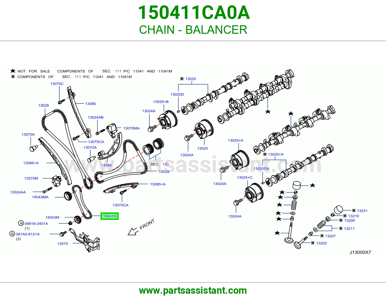 جنزير طرمبه زيت 150411CA0A