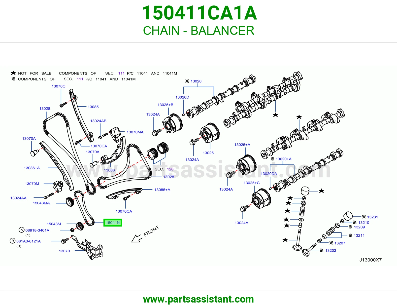 جنزير طرمبه زيت 150411CA1A