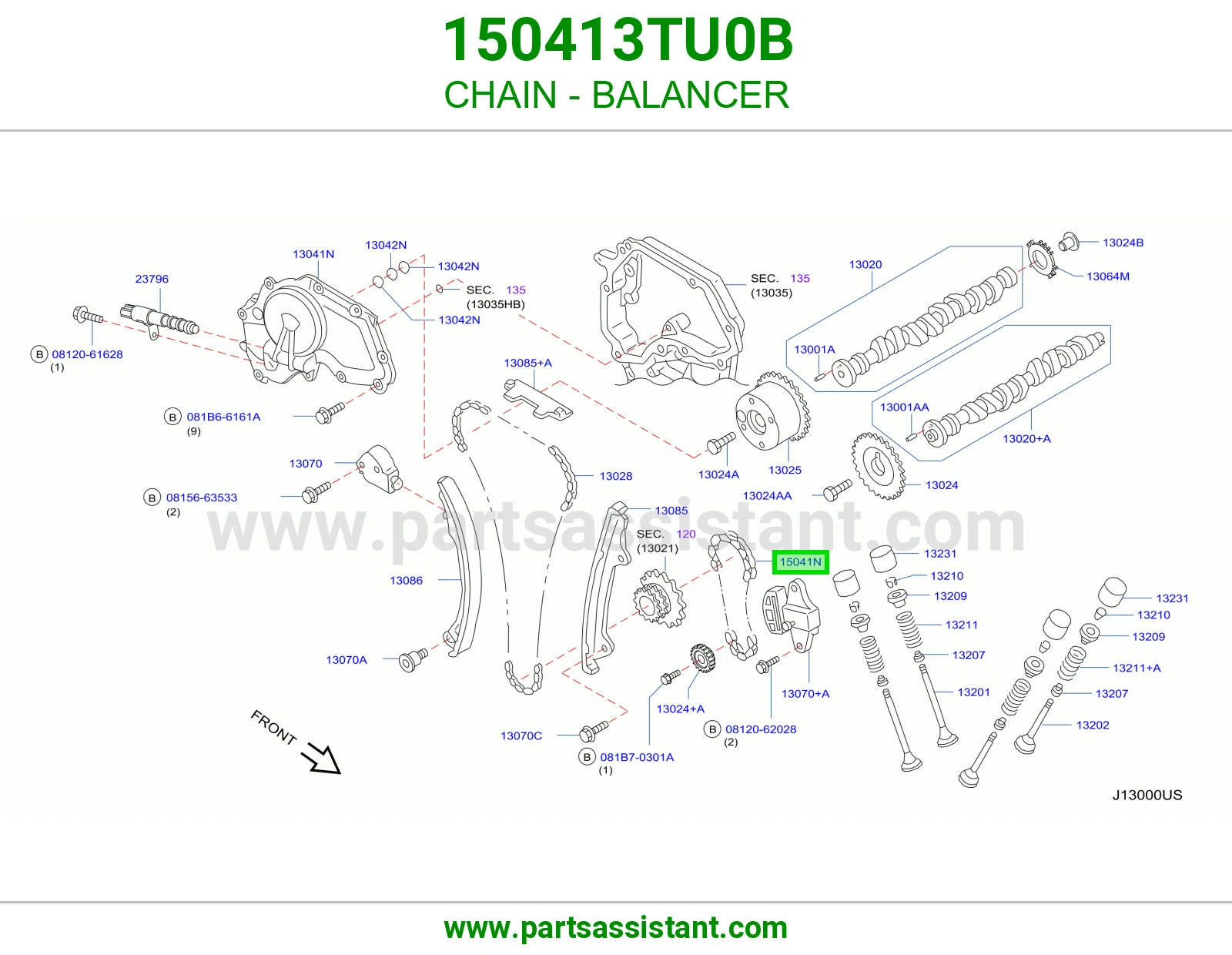 جنزير طرمبه زيت 150413TU0B