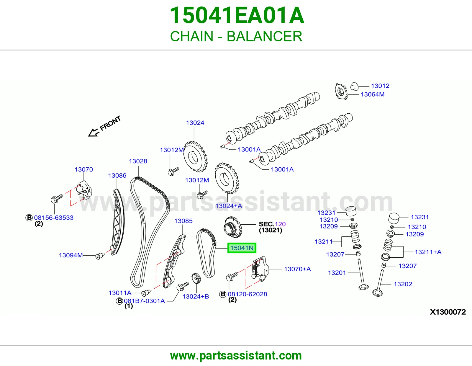 جنزير طرمبه زيت 15041EA01A