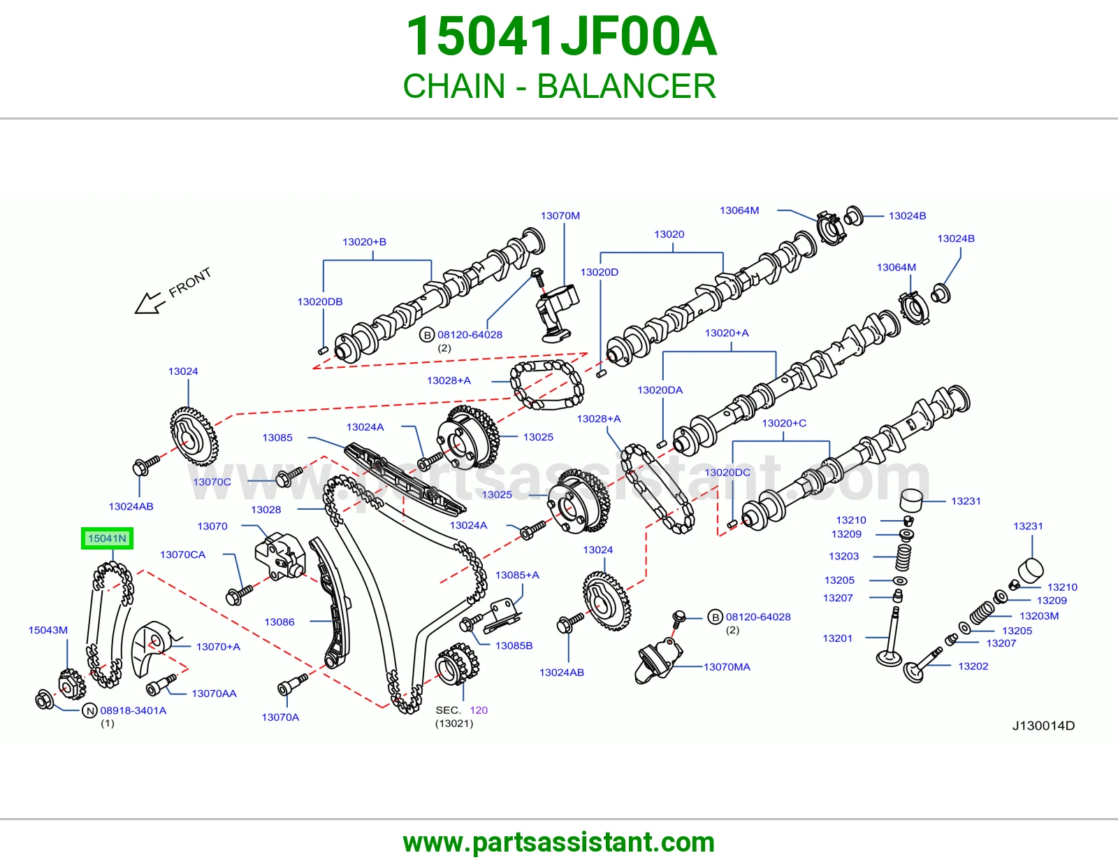 جنزير طرمبه زيت 15041JF00A