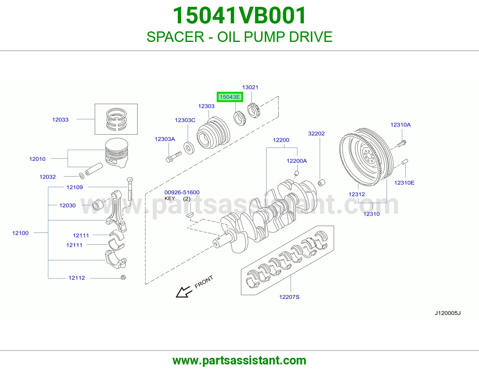 فاصل تشغيل طرمبة زيت 15041VB001