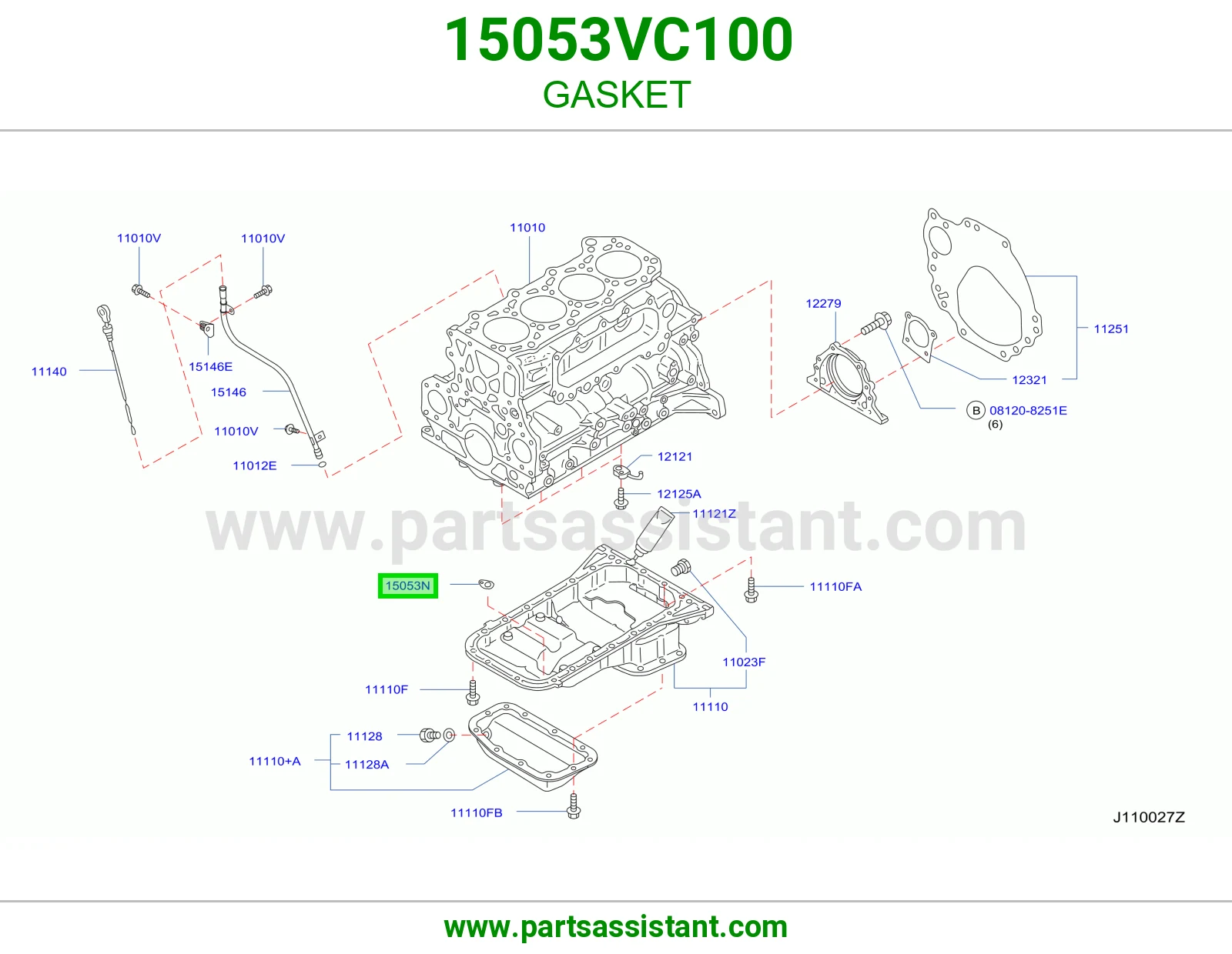 وجه شخال طرمبه زيت 15053VC100