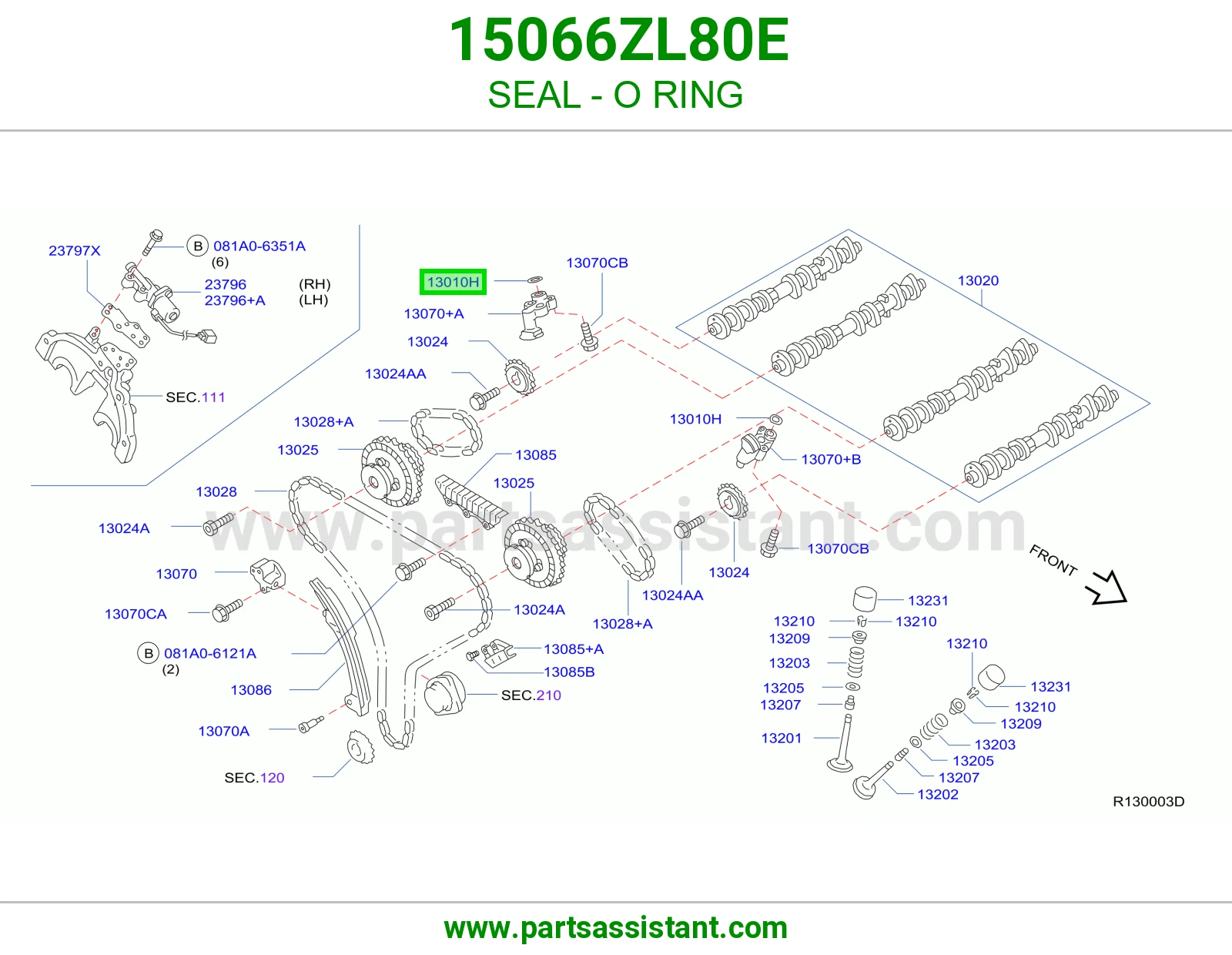 وجه مبرد زيت مكينه 15066ZL80E