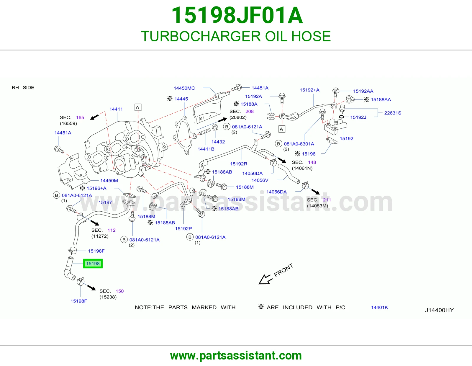 لي زيت تيربو 15198JF01A