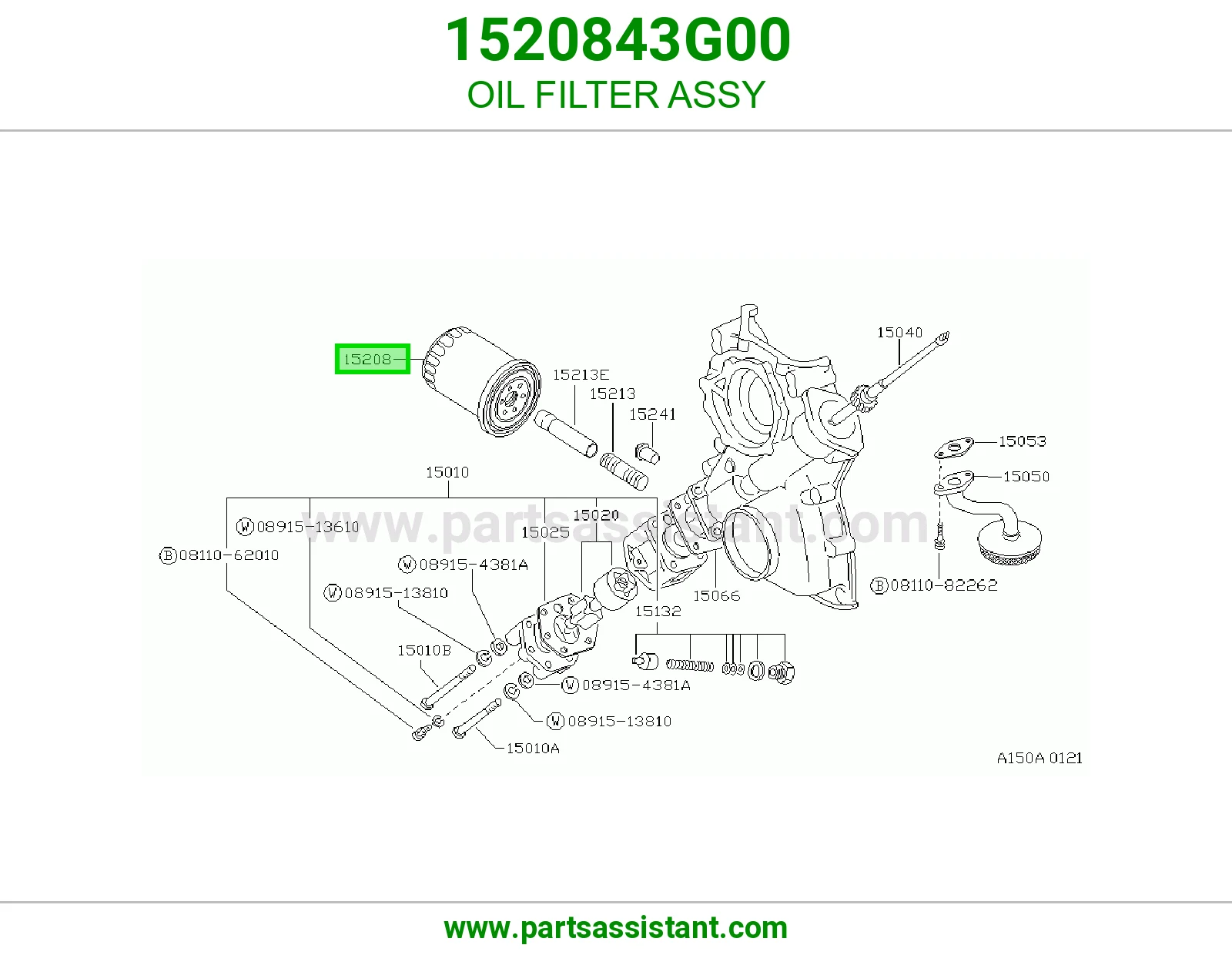 فلتر زيت مكينه 1520843G00