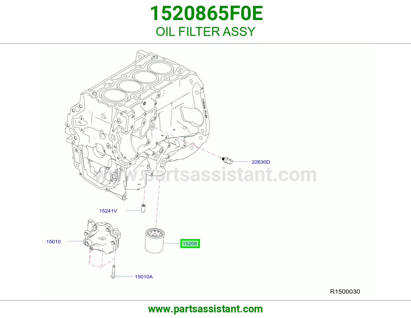 فلتر زيت مكينه 1520865F0E