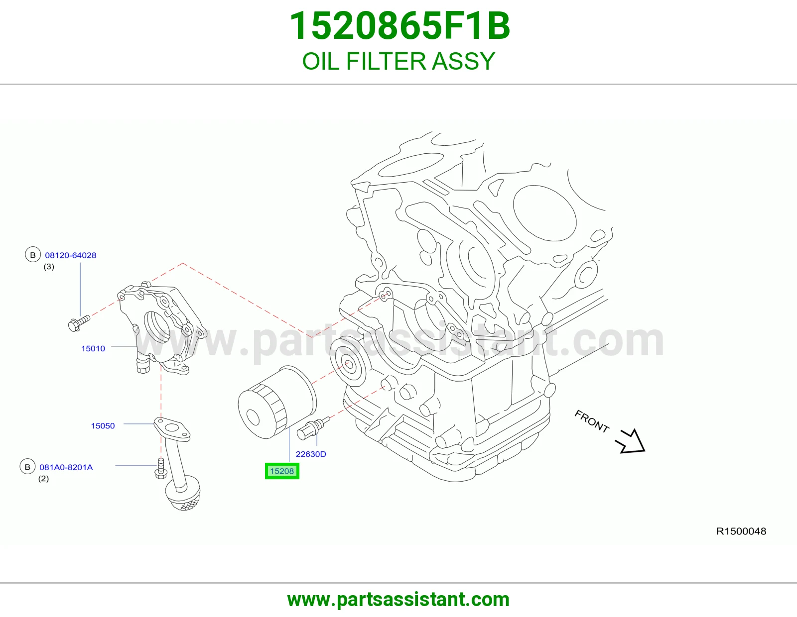 فلتر زيت مكينه 1520865F1B