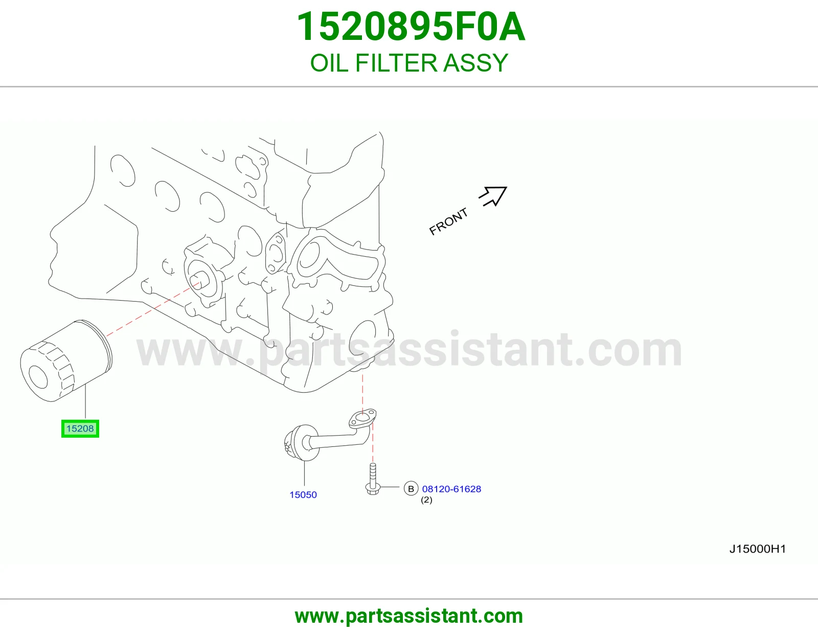 فلتر زيت مكينه 1520895F0A