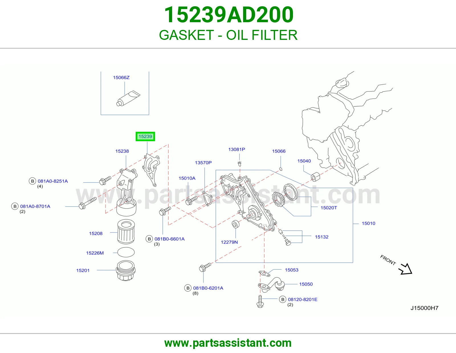 وجه مبرد زيت 15239AD200