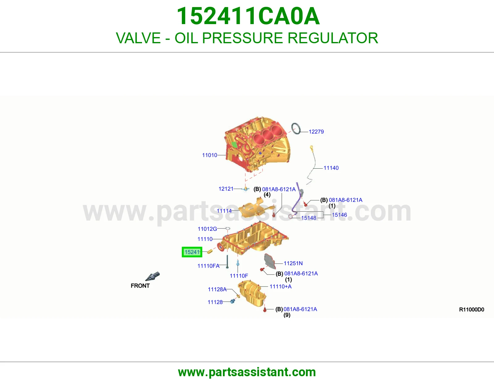 بلف فلتر زيت مكينه 152411CA0A