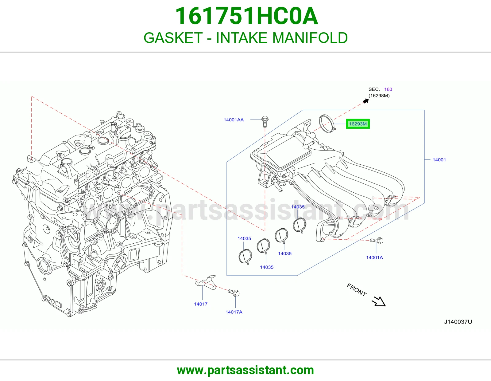 وجه مانيفولد سحب 161751HC0A