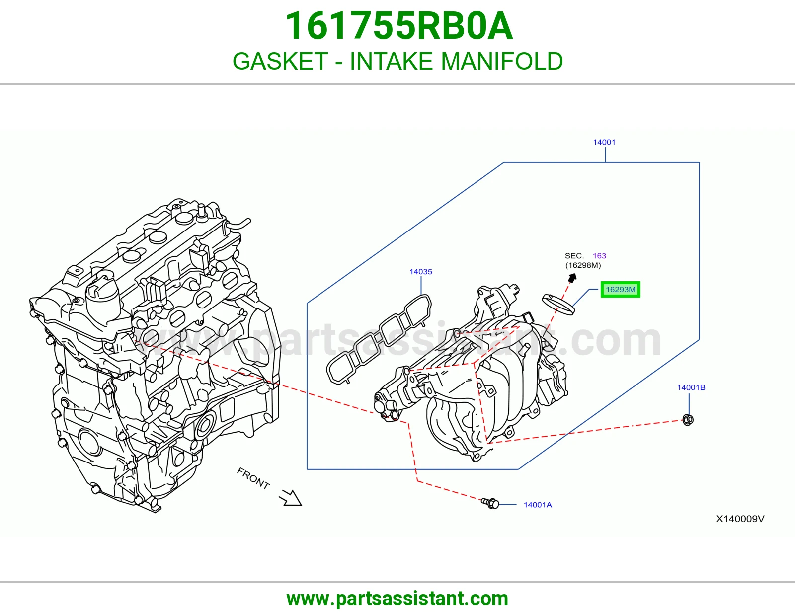 وجه ثلاجة مكينة 161755RB0A