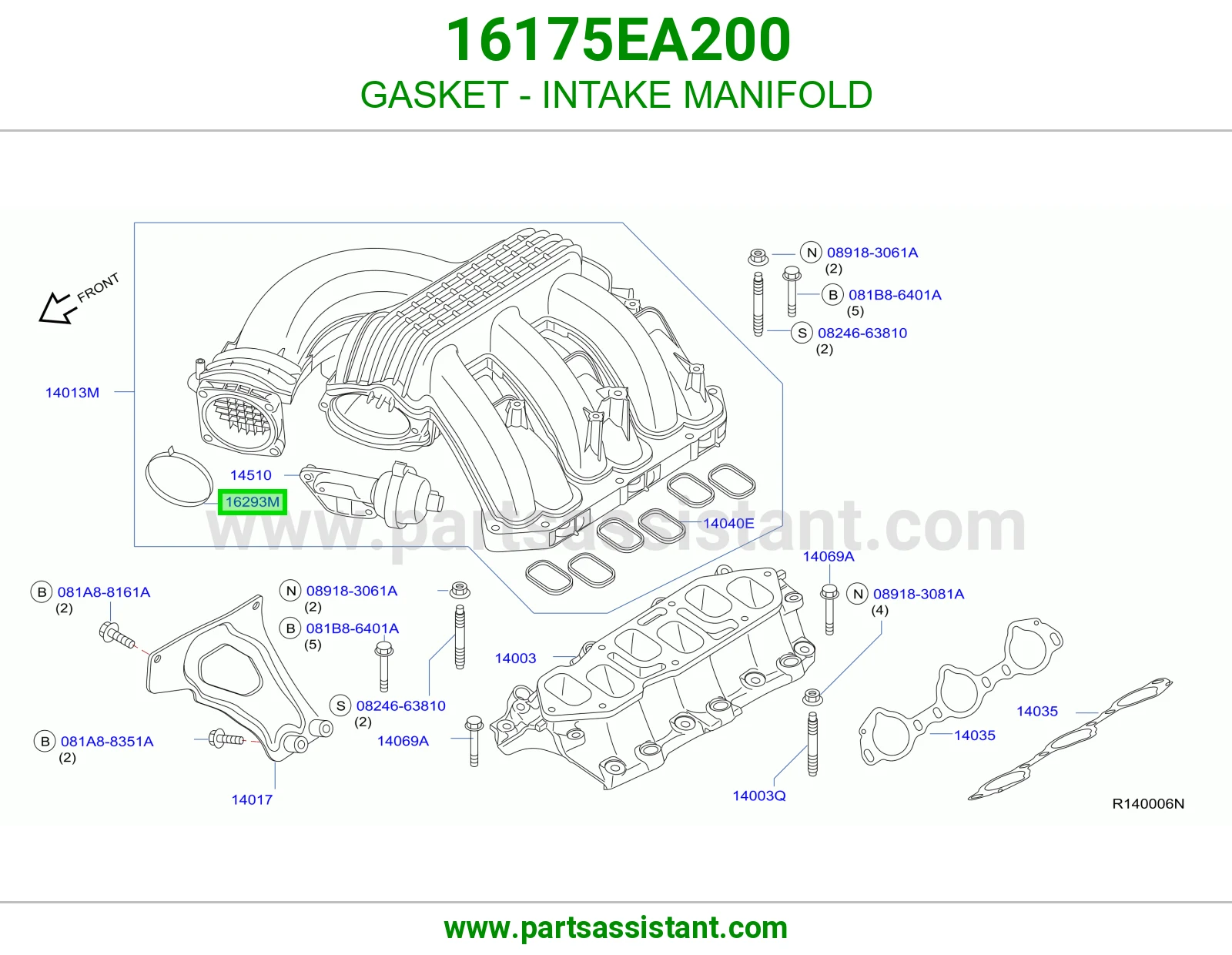 وجه مانيفولد سحب 16175EA200