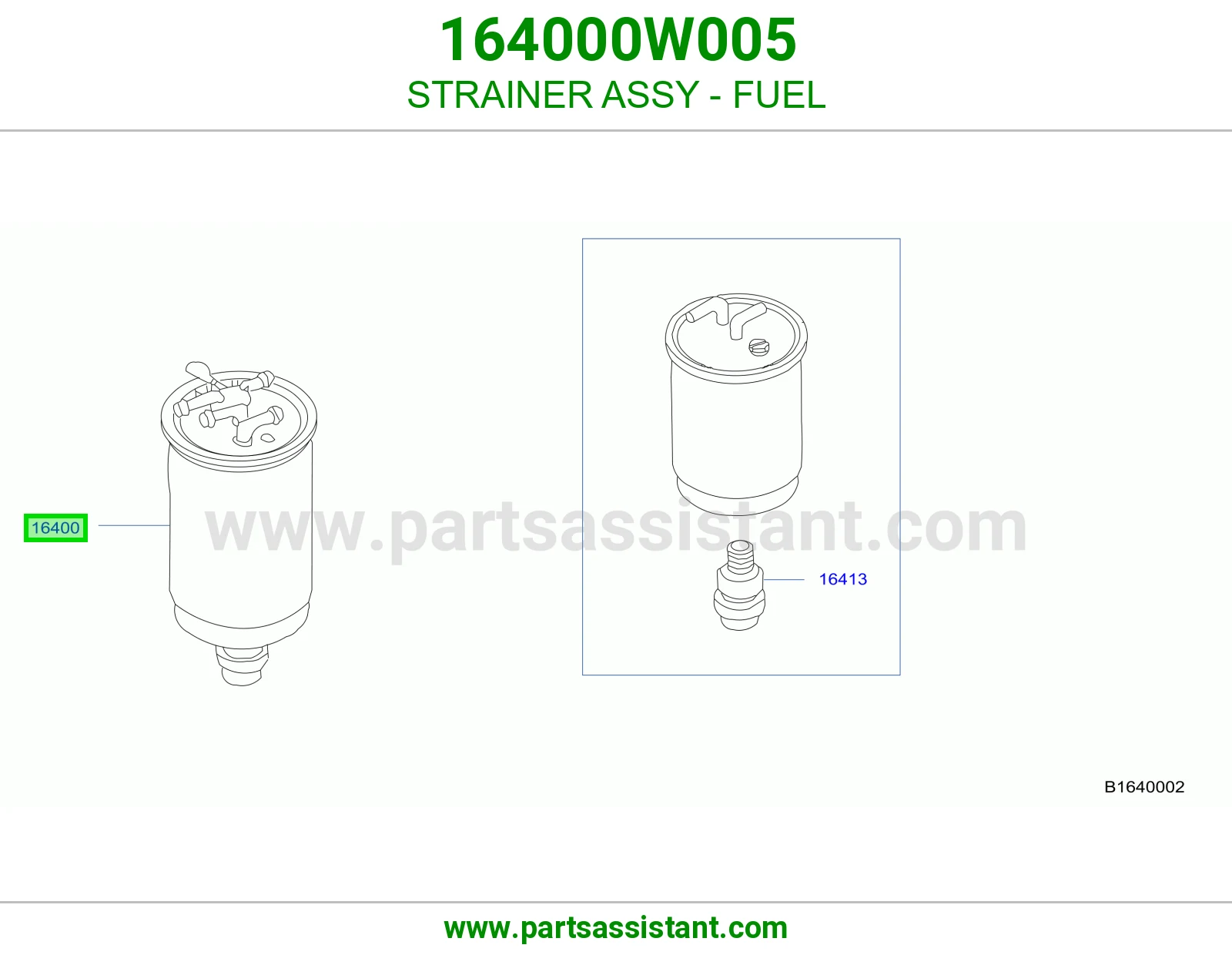 فلتر صفايه بنزين 164000W005