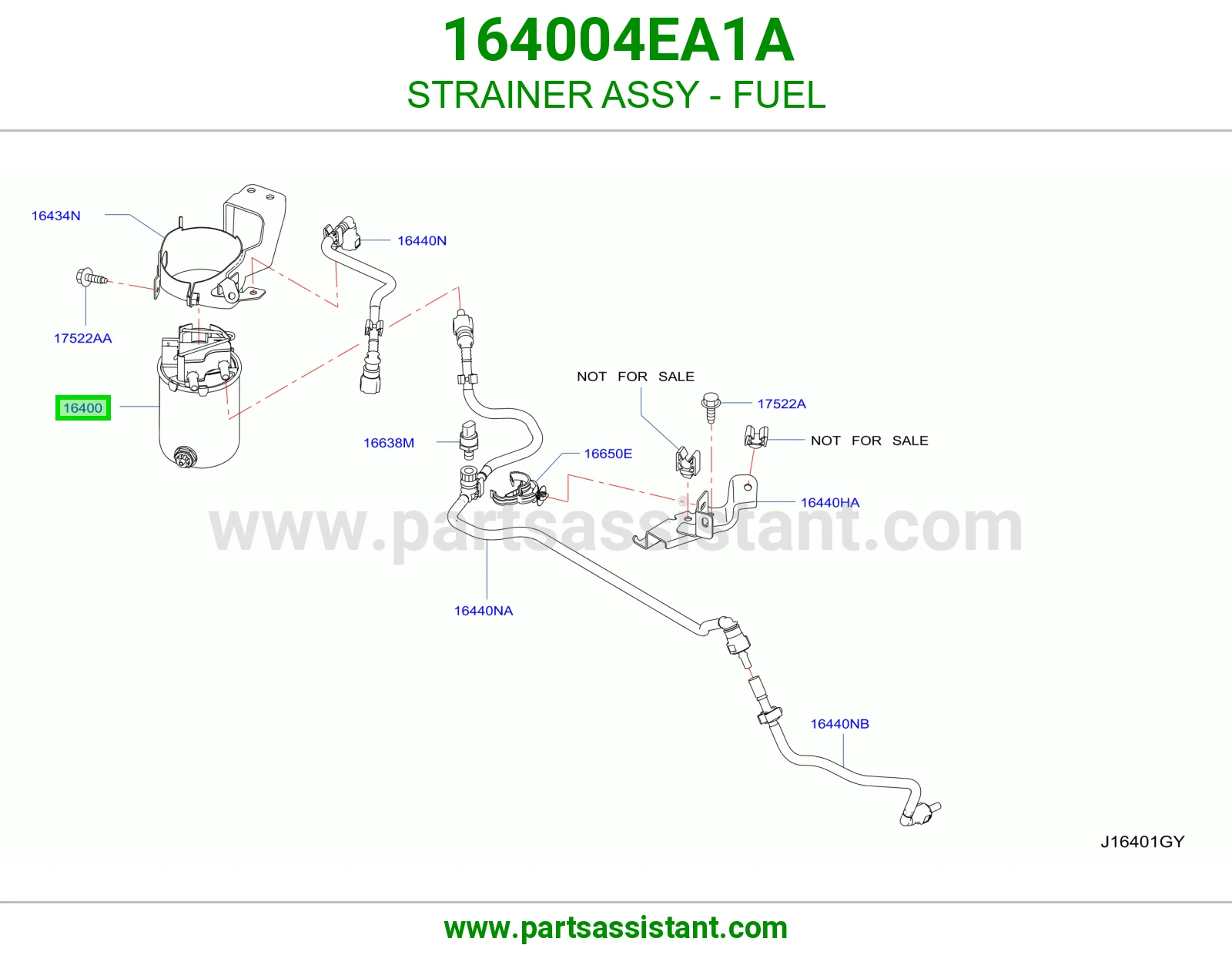 فلتر صفايه بنزين 164004EA1A