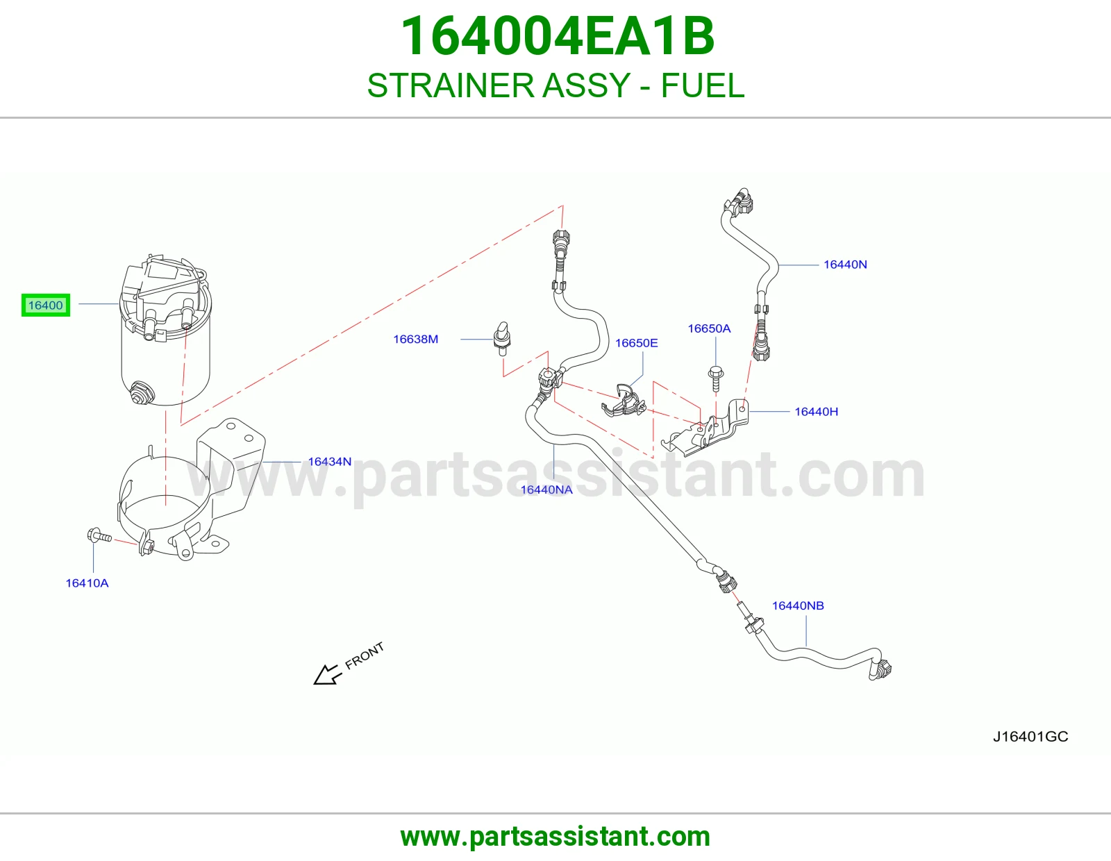 فلتر صفايه بنزين 164004EA1B