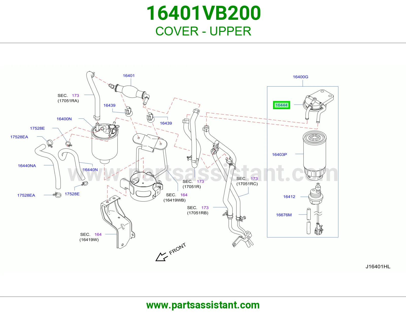 غطا علوي 16401VB200