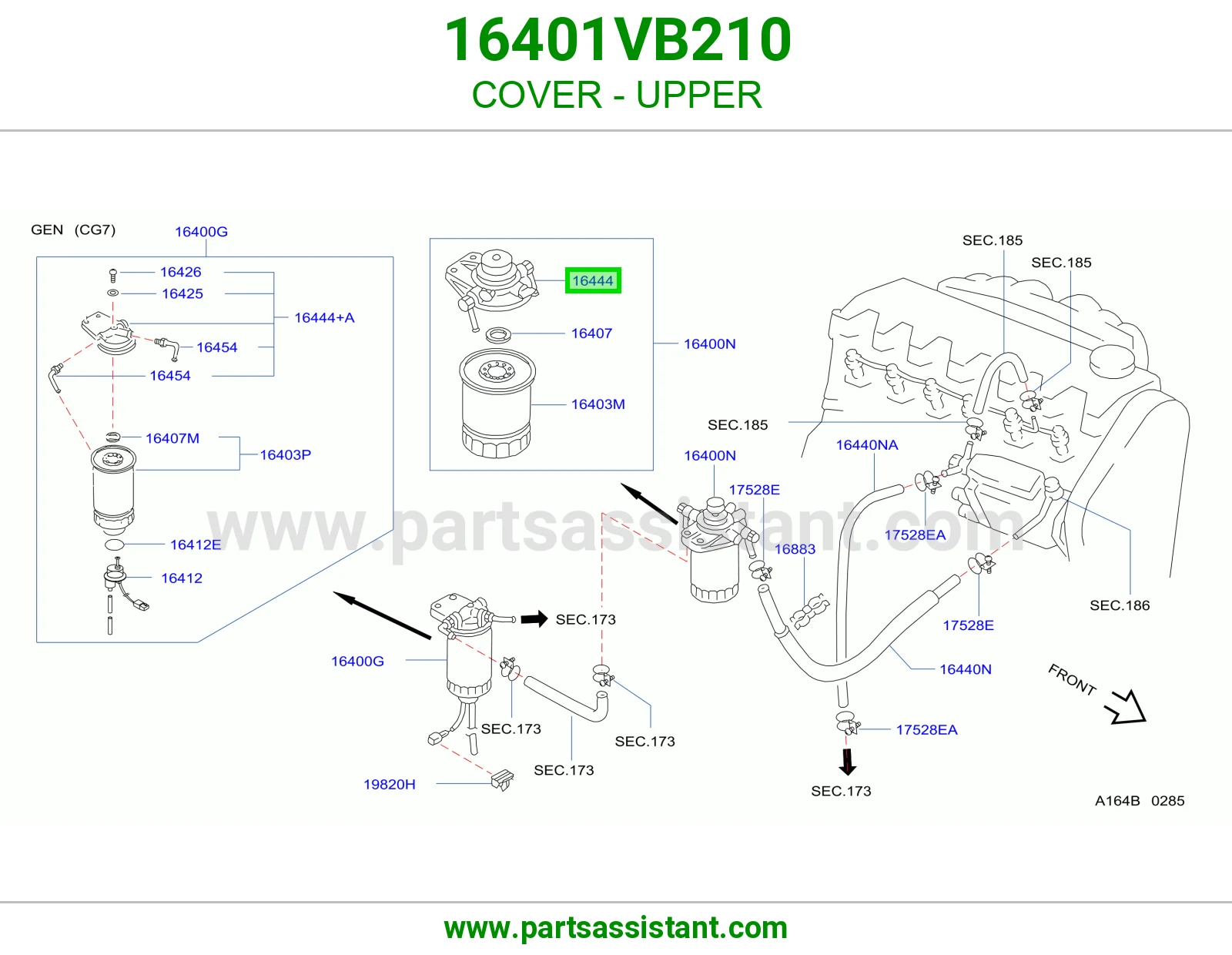 COVER - UPPER 16401VB210