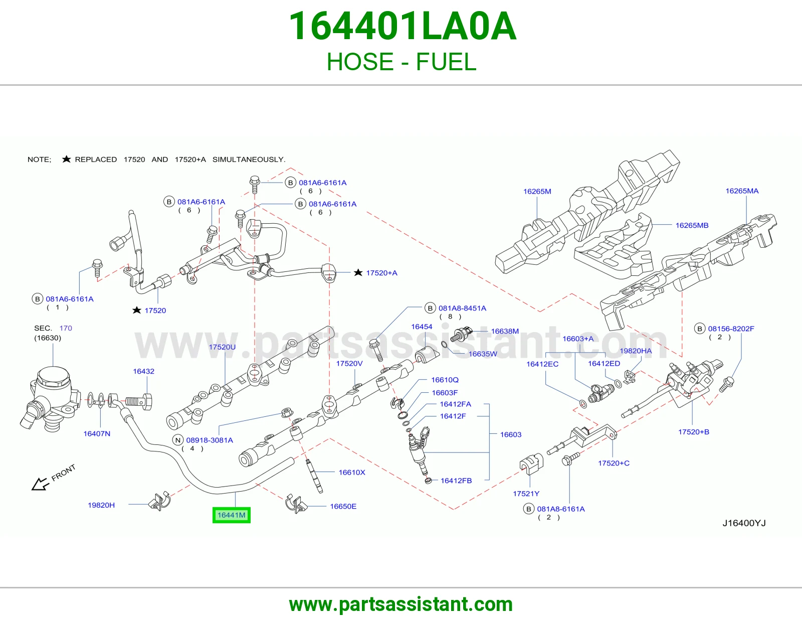 لي بنزين 164401LA0A