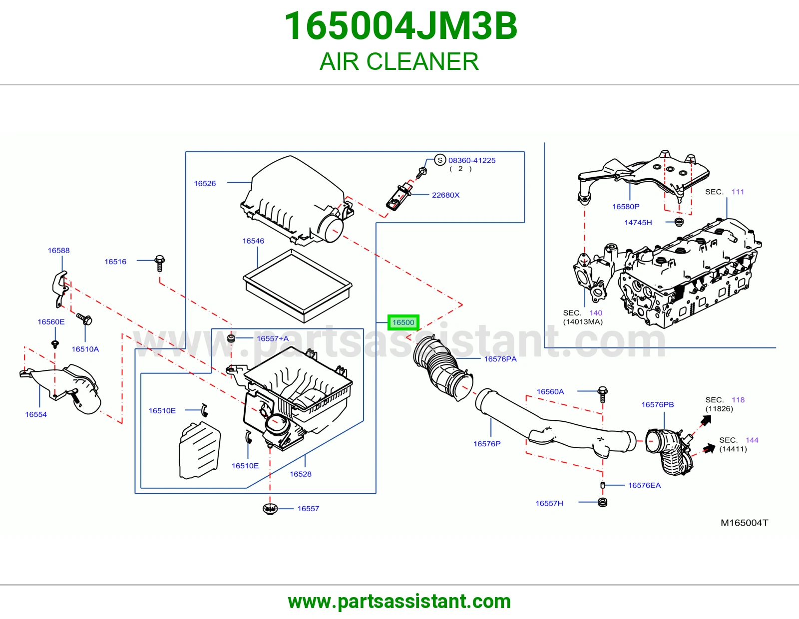 قربه هواء 165004JM3B