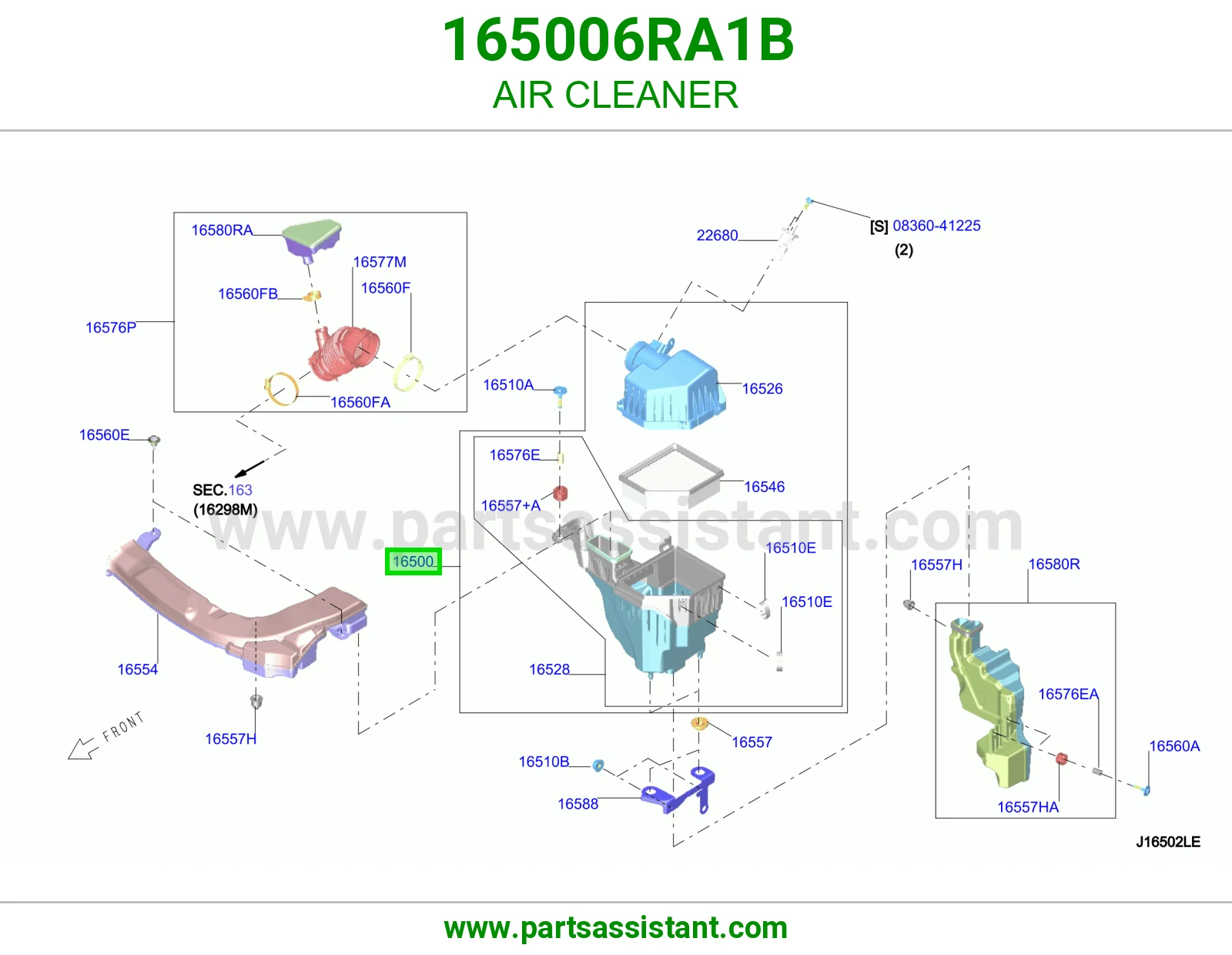 قربه هواء 165006RA1B