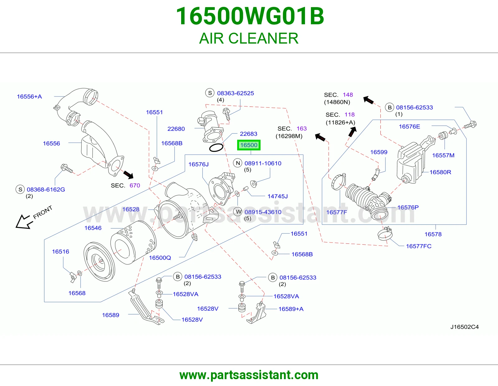 قربه هواء 16500WG01B