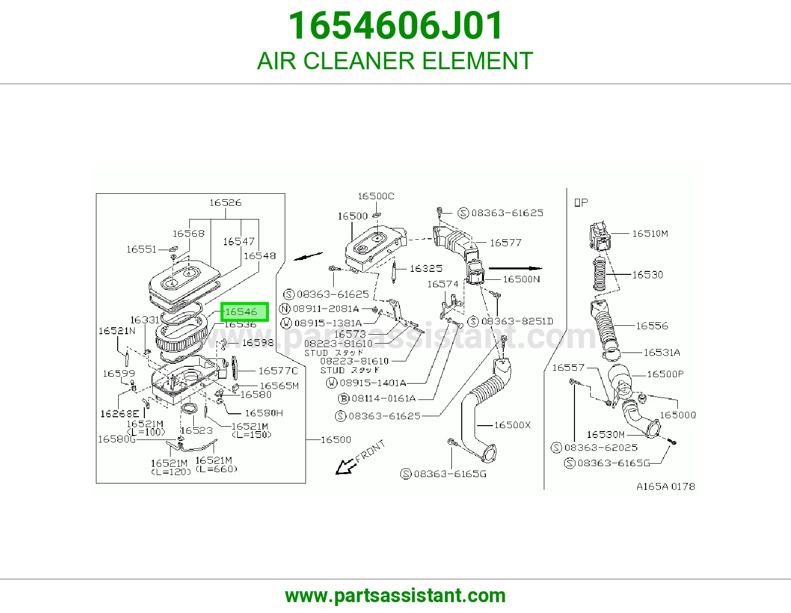 AIR CLEANER ELEMENT 1654606J01