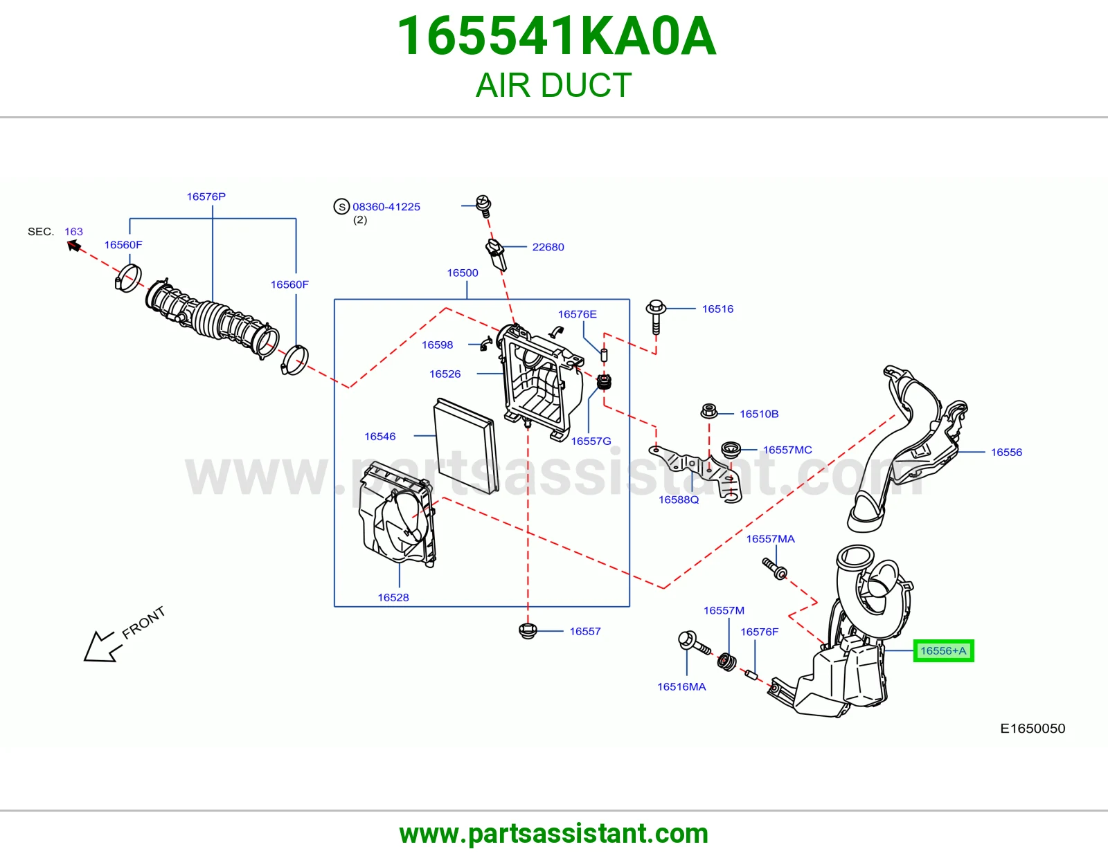 وصلة هواء 165541KA0A