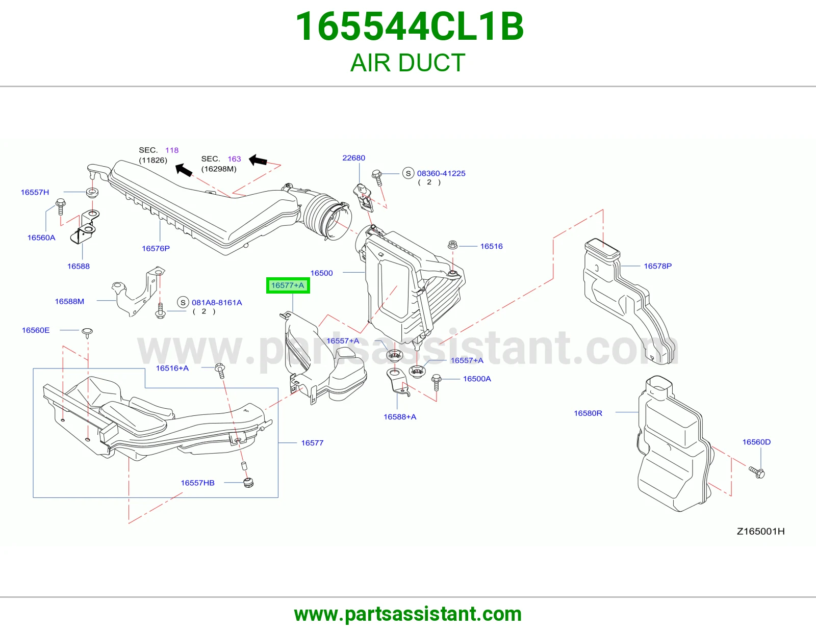 وصلة هواء 165544CL1B