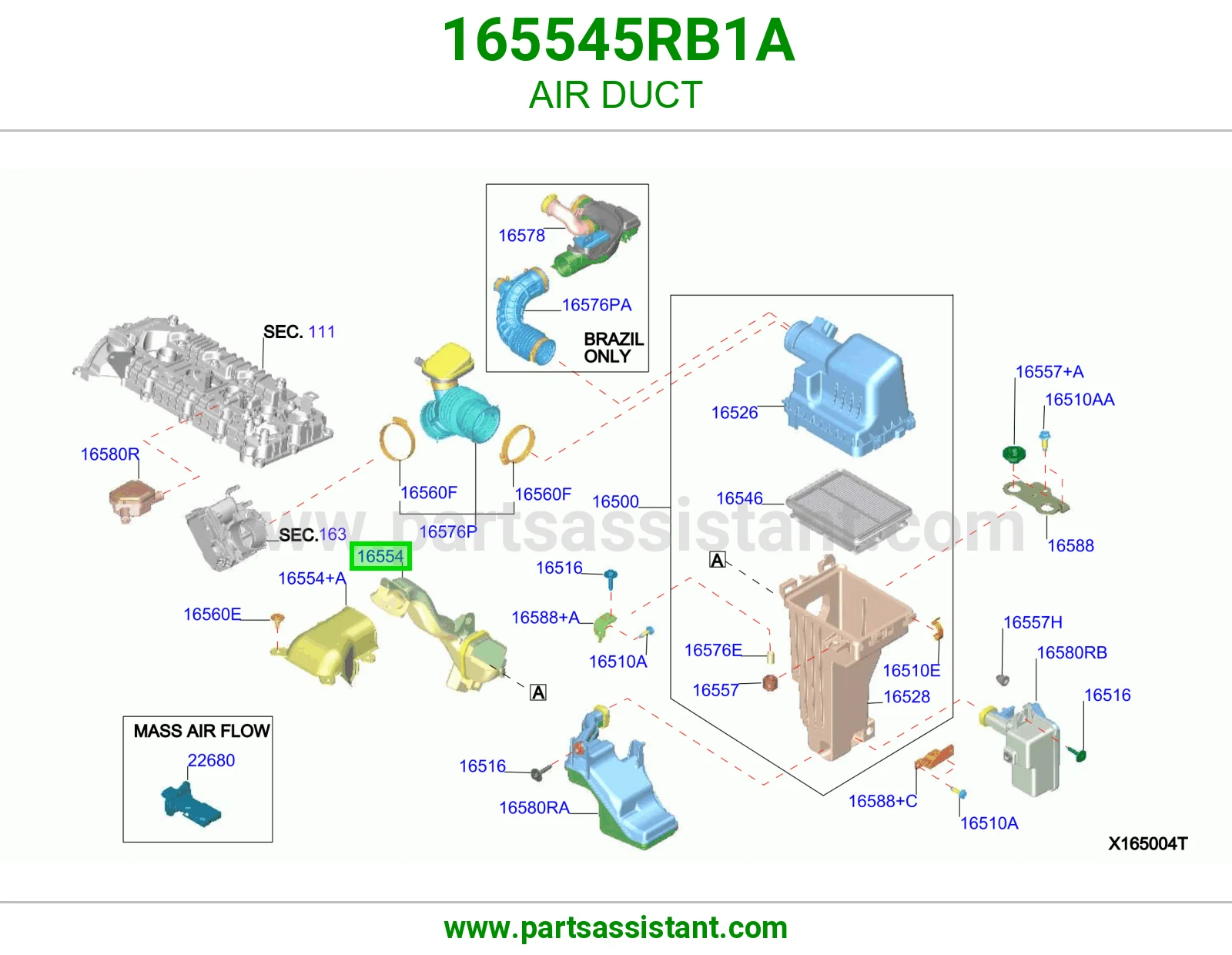 وصلة هواء 165545RB1A
