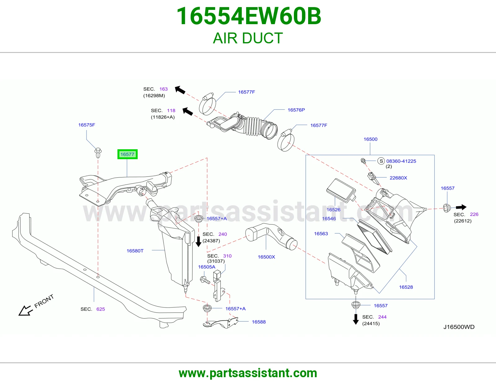 وصلة هواء 16554EW60B