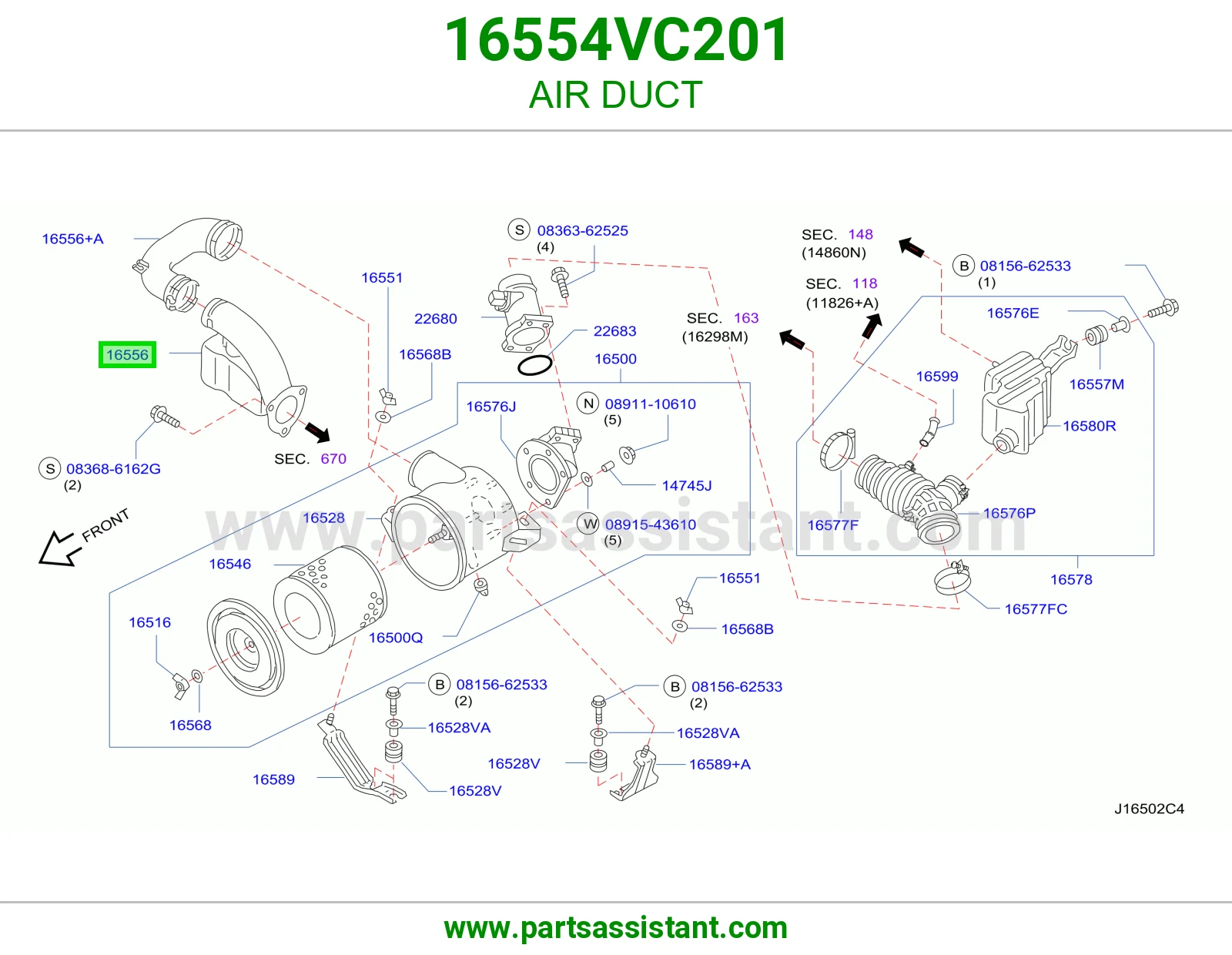 دكت هوا 16554VC201