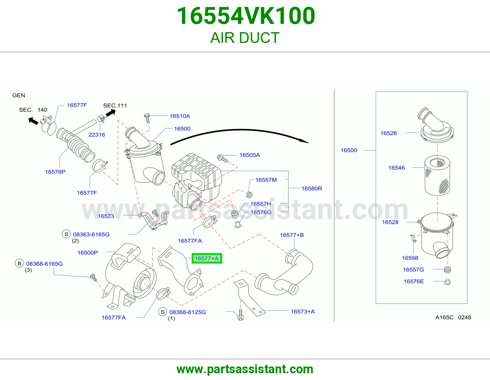 وصلة هواء 16554VK100