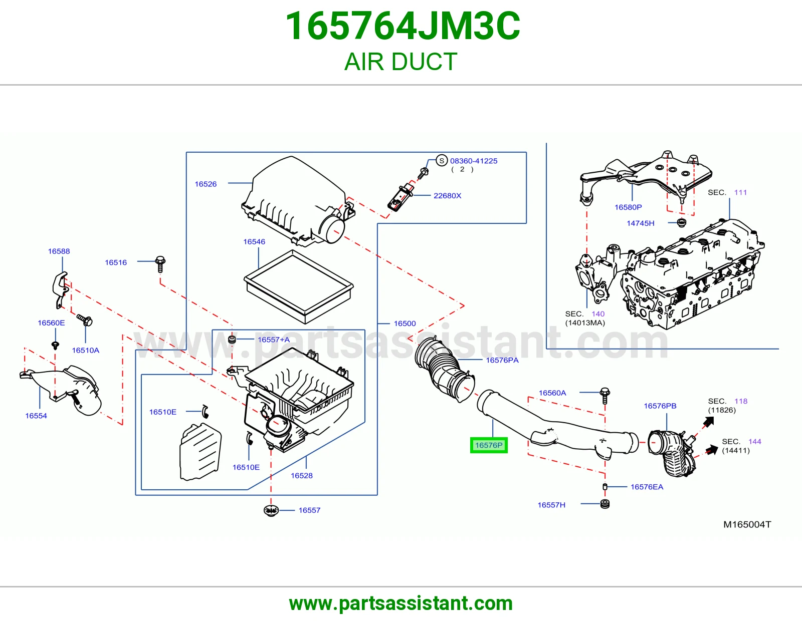 وصلة هواء 165764JM3C