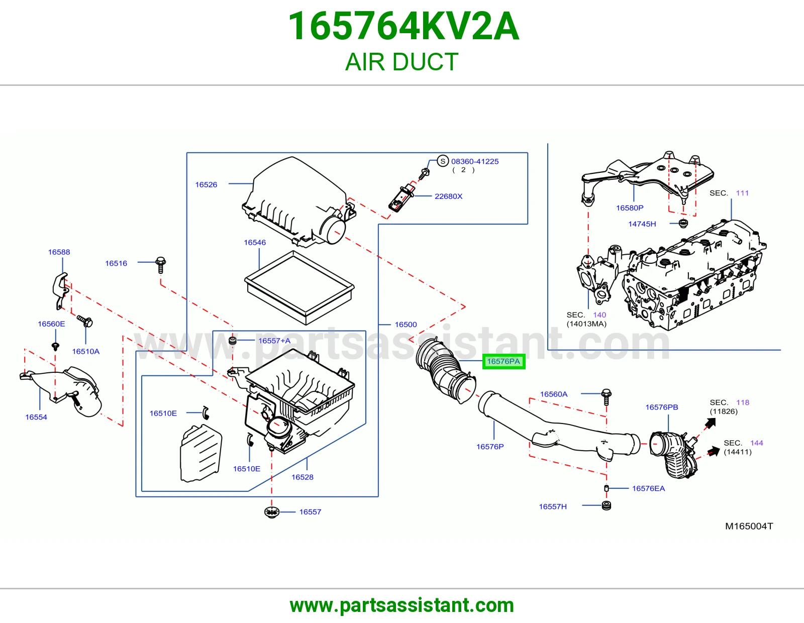 وصلة هواء 165764KV2A