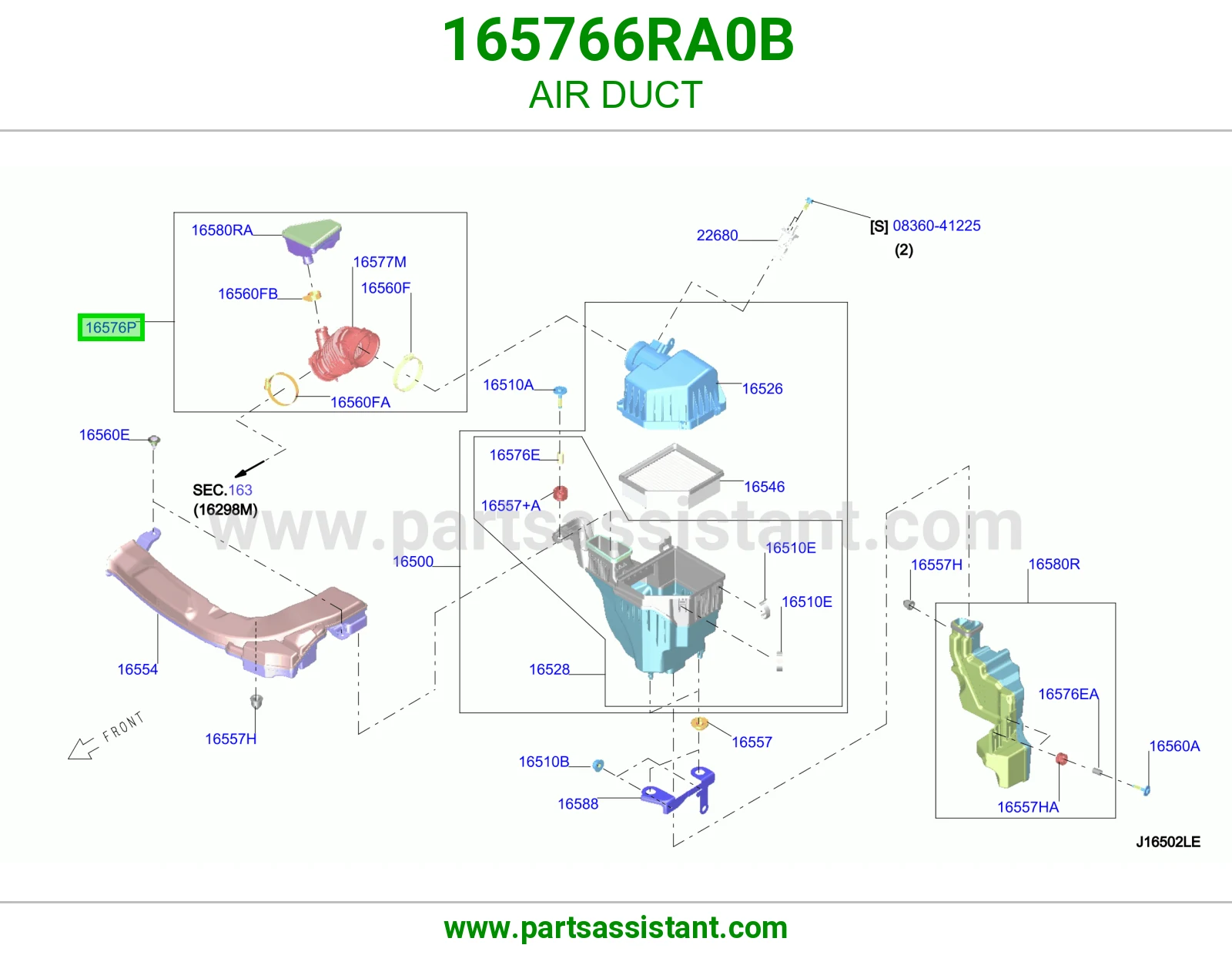 وصلة هواء 165766RA0B