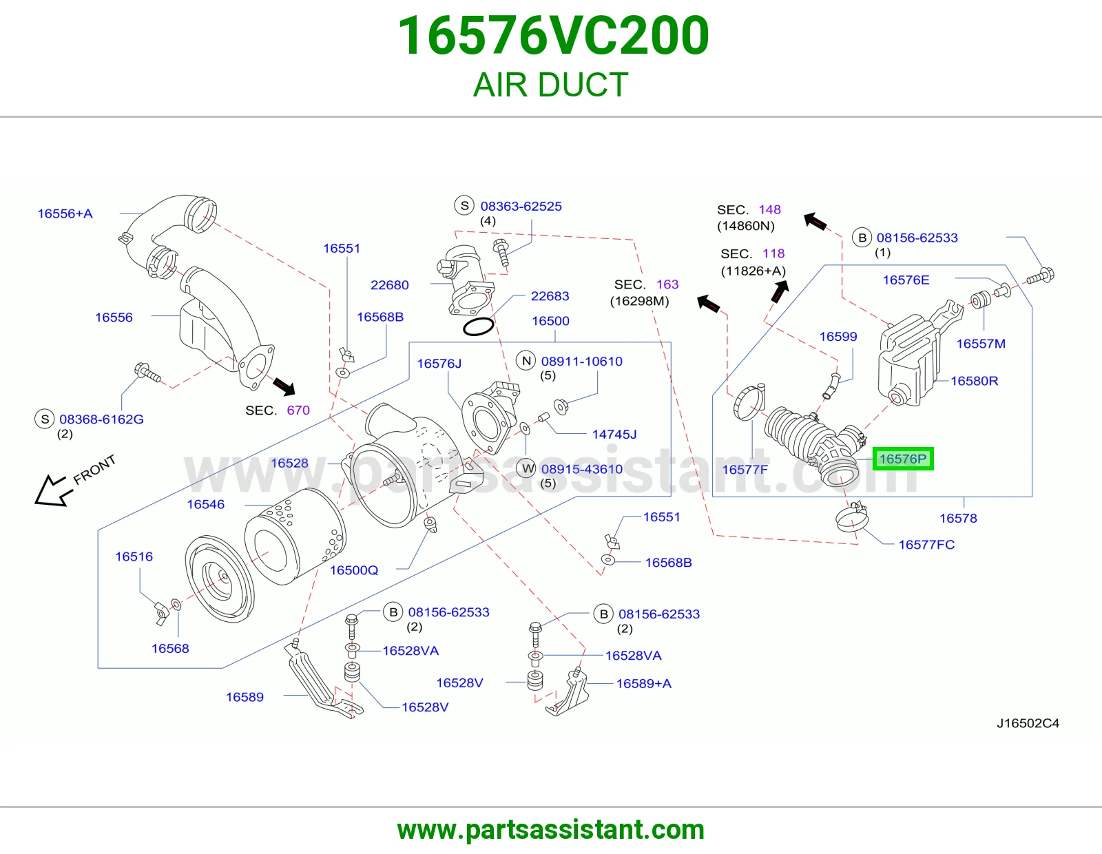 دكت هوا 16576VC200