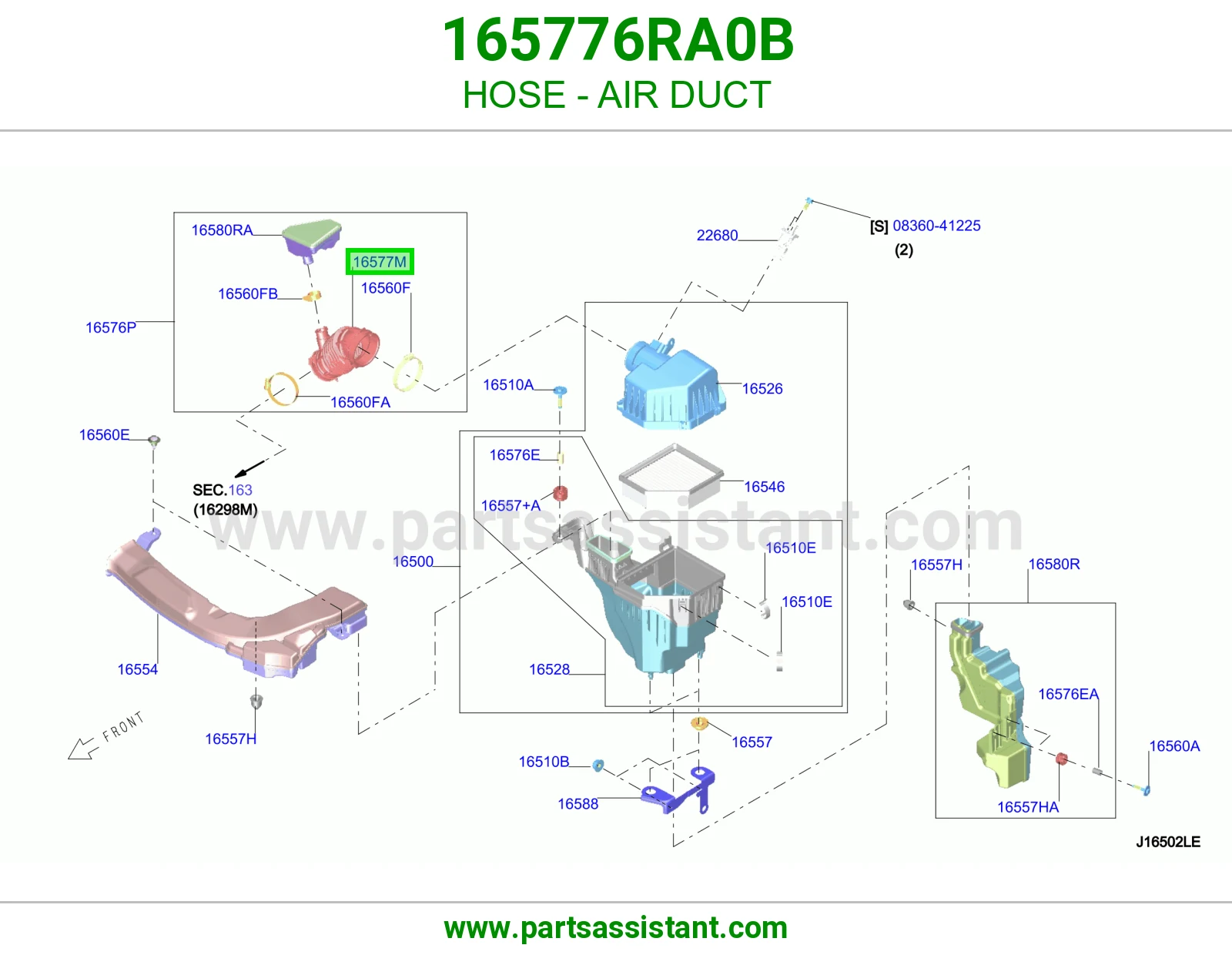 لي وصلة هواء 165776RA0B