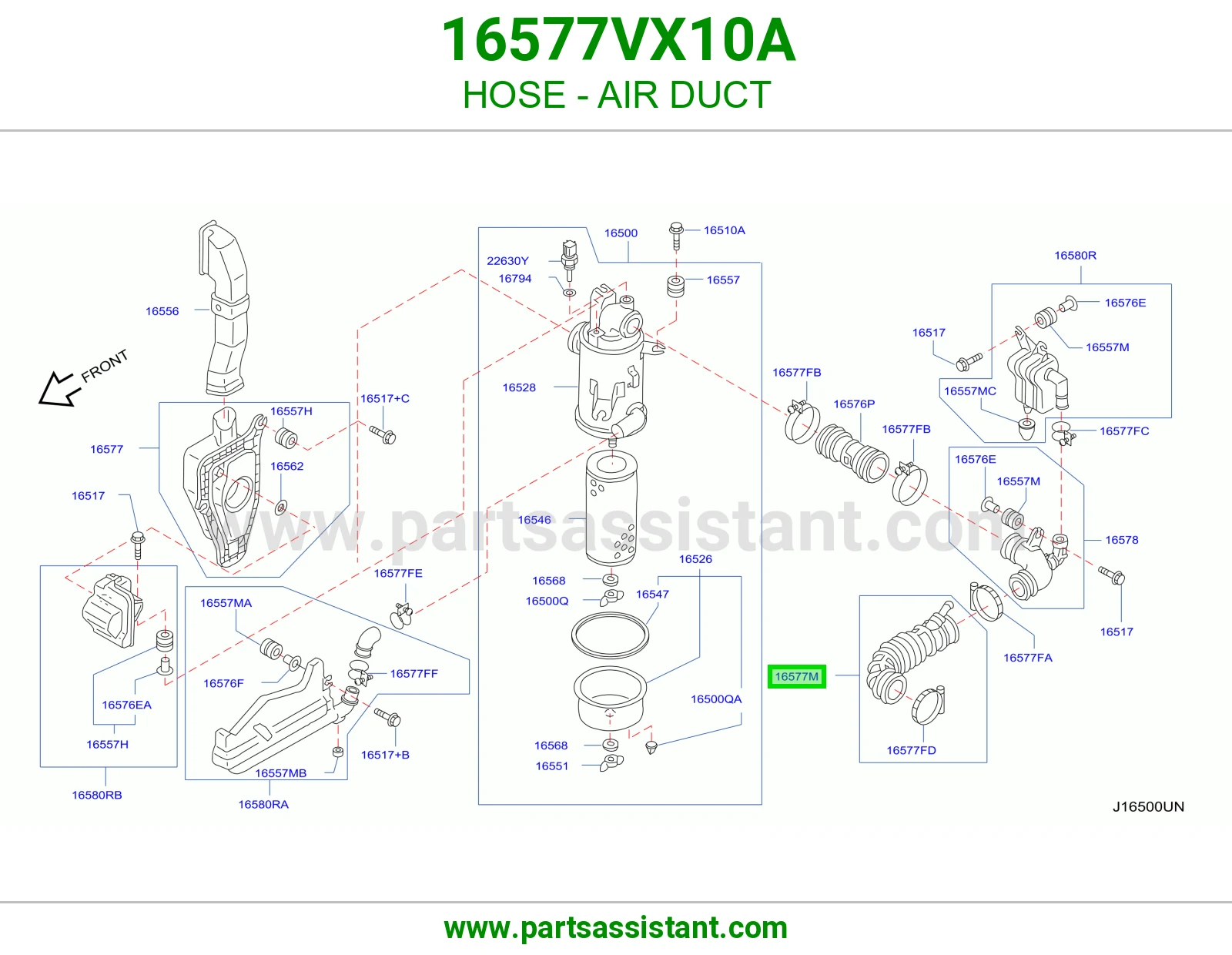 لي وصلة هواء 16577VX10A