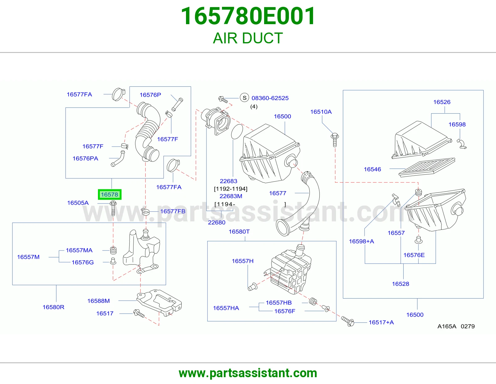 خرطوش قربه هواء 165780E001