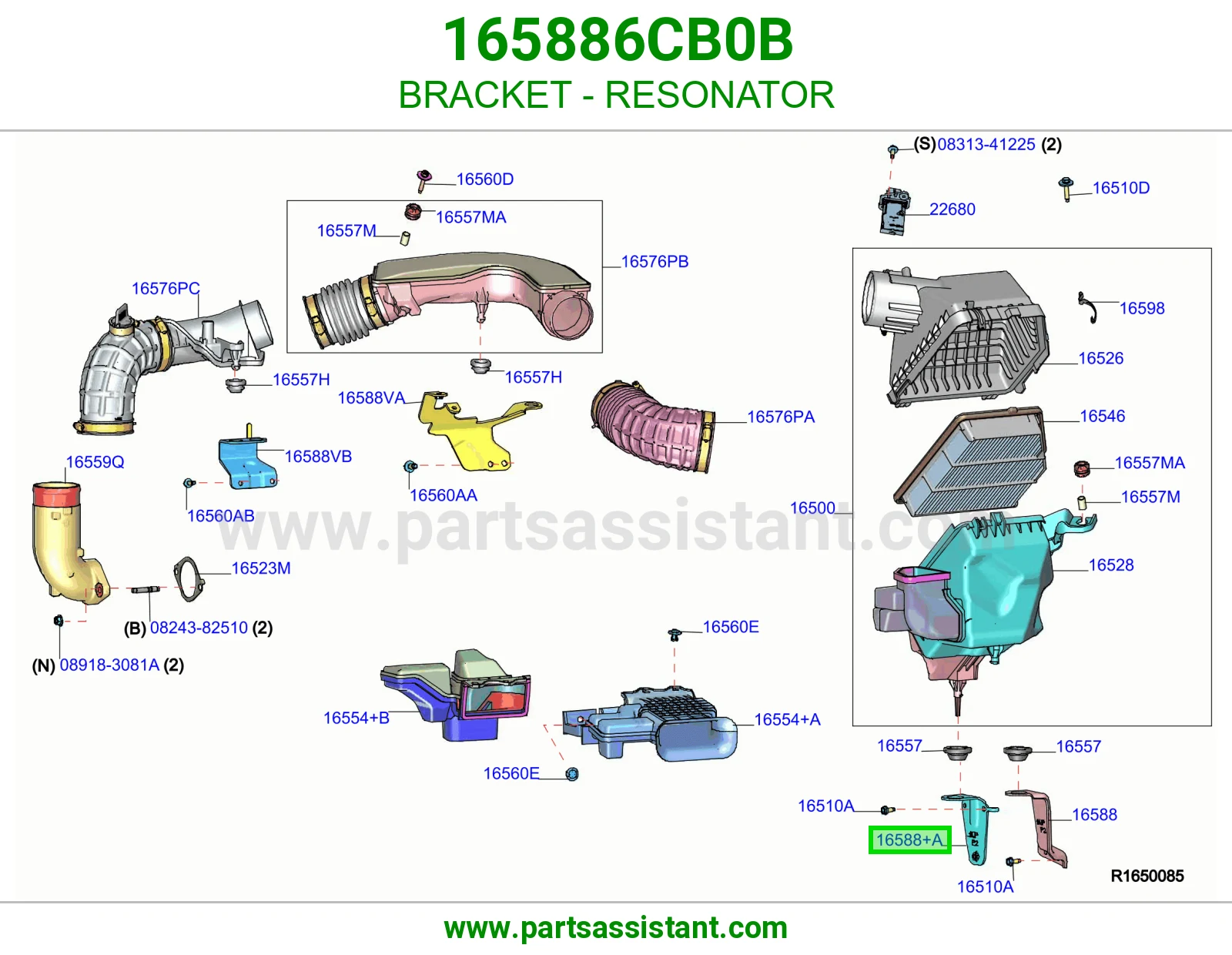 قاعدة علبة هواء 165886CB0B